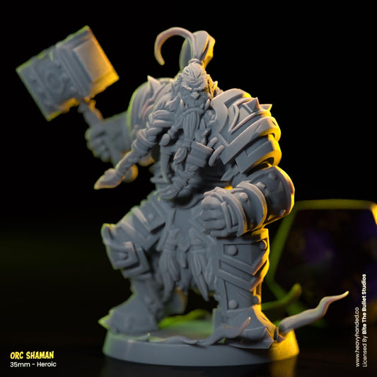 Orc Shaman | Bite the Bullet | Orcs | Tabletop RPG and D&D Fantasy Miniature