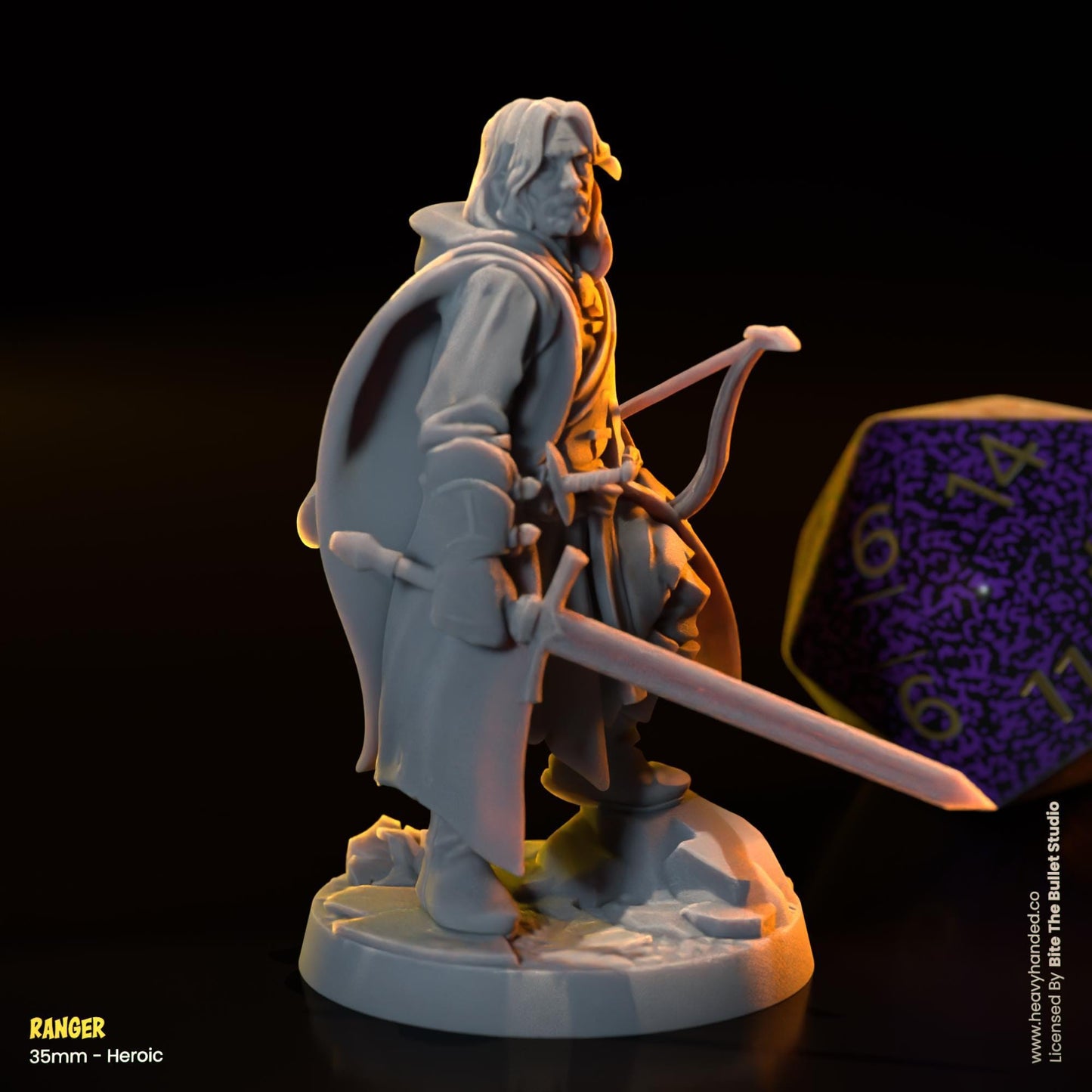Aragorn Ranger Miniature | Heroic 32 mm Figure for DND