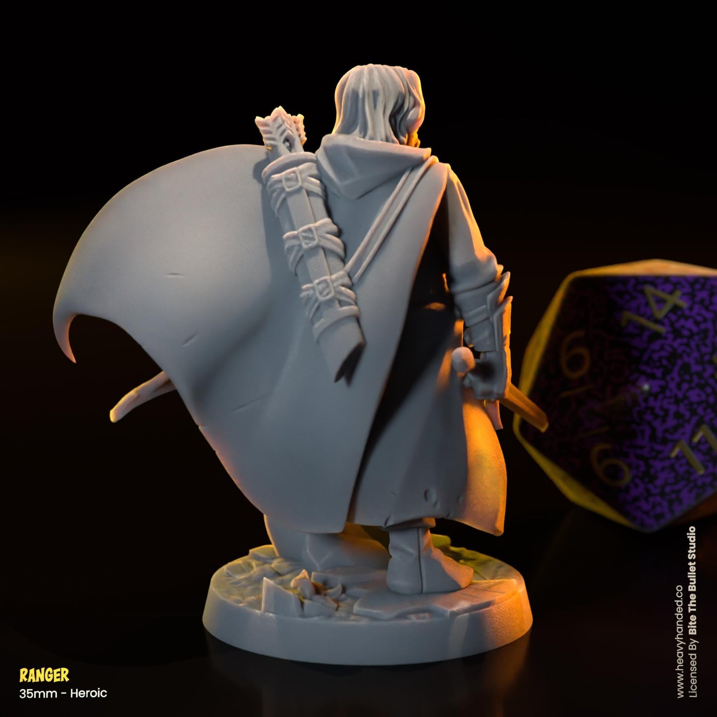 Aragorn Ranger Miniature | Heroic 32 mm Figure for DND