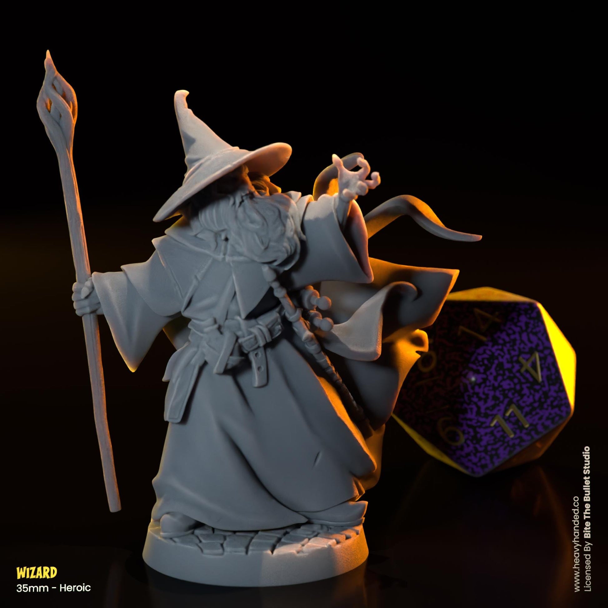 Wizard Miniature (Gandalf) | Dungeons and Dragons Mini RPG Tabletop Miniature DnD Painting Pathfinder 5e DnD | BtB