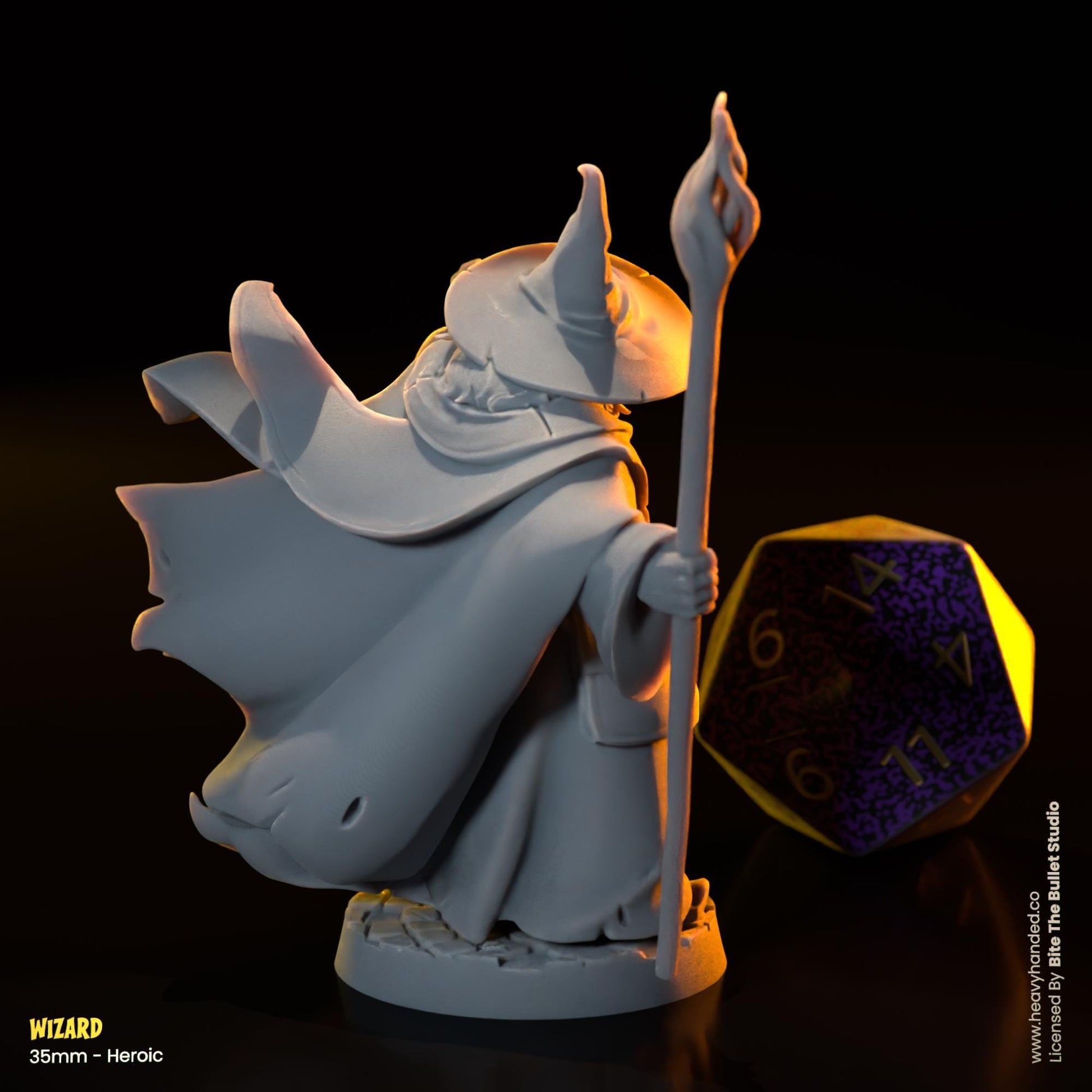 Wizard Miniature (Gandalf) | Dungeons and Dragons Mini RPG Tabletop Miniature DnD Painting Pathfinder 5e DnD | BtB