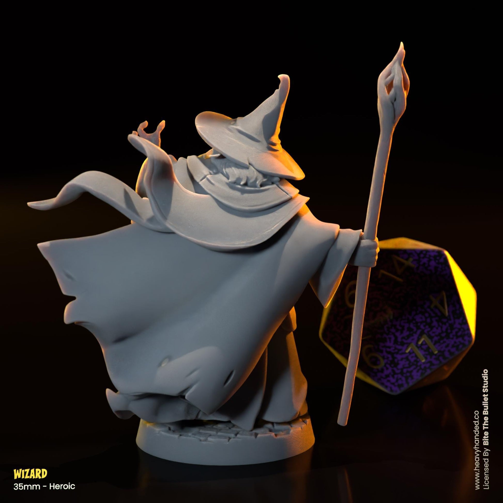 Wizard Miniature (Gandalf) | Dungeons and Dragons Mini RPG Tabletop Miniature DnD Painting Pathfinder 5e DnD | BtB