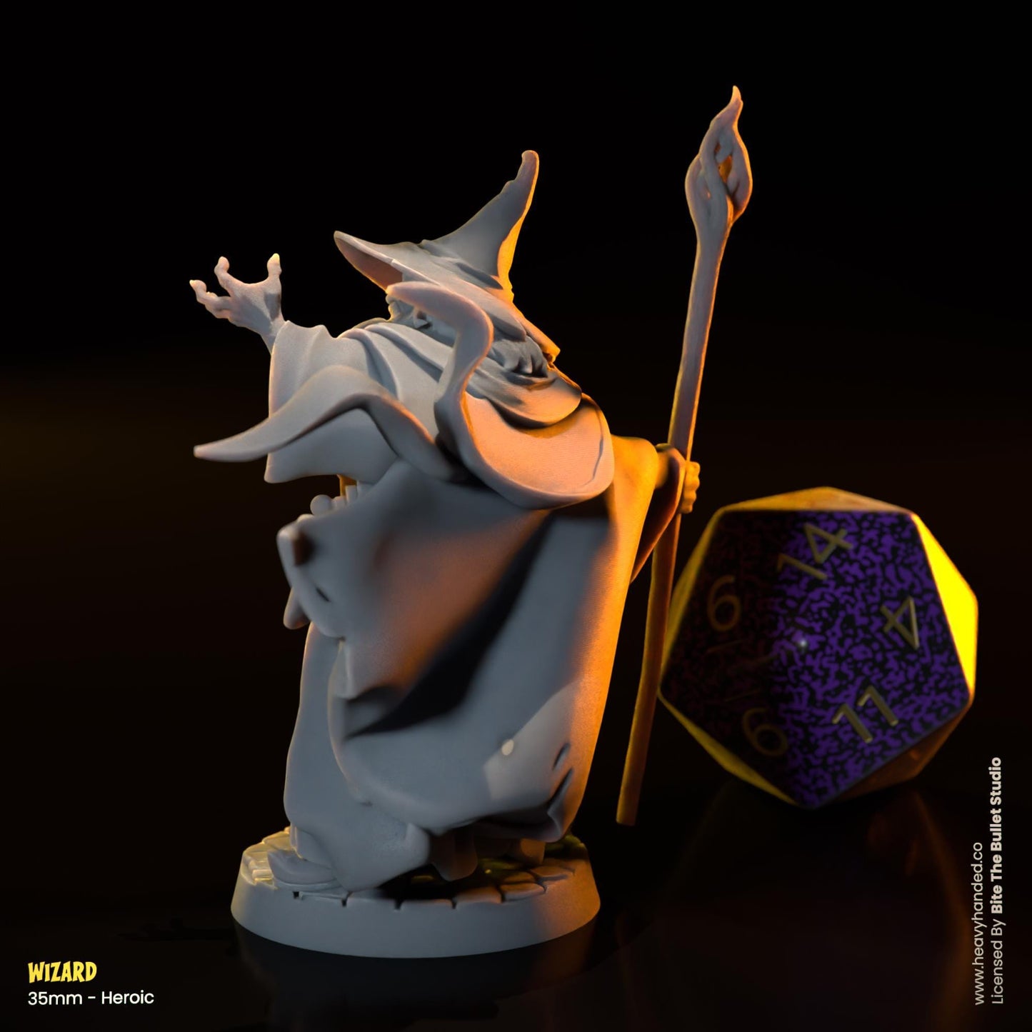 Wizard Miniature (Gandalf) | Dungeons and Dragons Mini RPG Tabletop Miniature DnD Painting Pathfinder 5e DnD | BtB