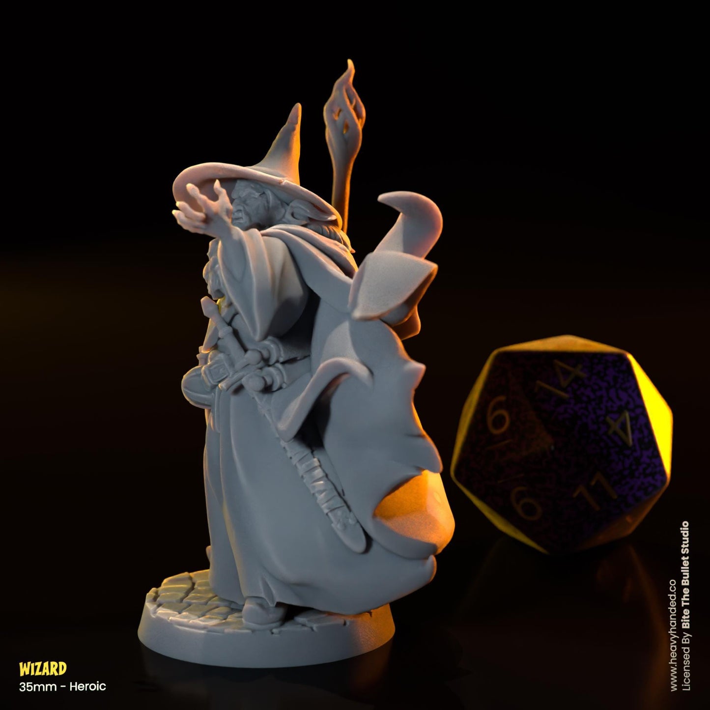 Wizard Miniature (Gandalf) | Dungeons and Dragons Mini RPG Tabletop Miniature DnD Painting Pathfinder 5e DnD | BtB