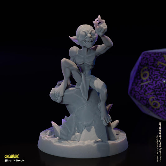 Creature Miniature (Sméagol/Gollum) | Dungeons and Dragons Mini RPG Tabletop Miniature DnD Painting Pathfinder 5e DnD | BtB