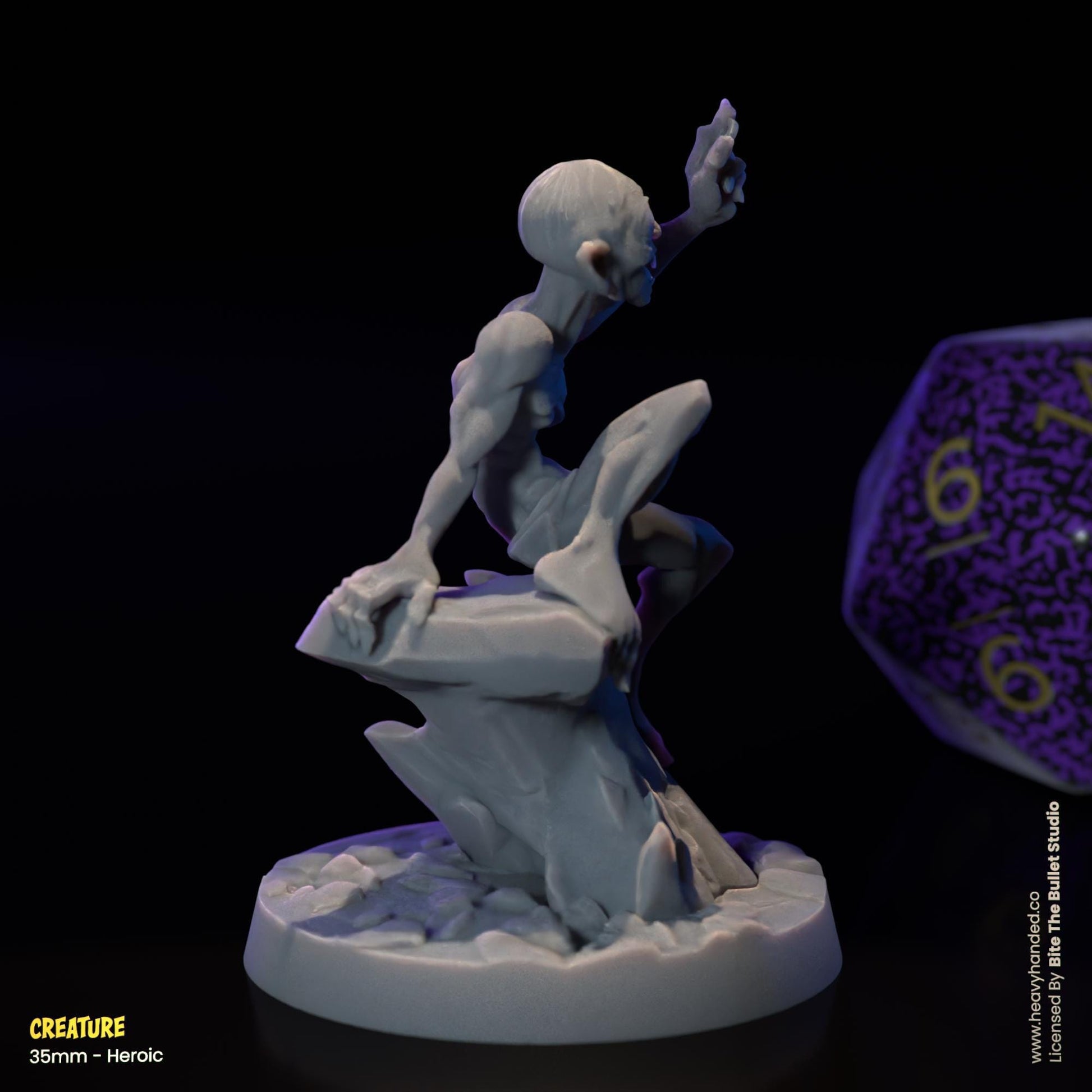 Creature Miniature (Sméagol/Gollum) | Dungeons and Dragons Mini RPG Tabletop Miniature DnD Painting Pathfinder 5e DnD | BtB