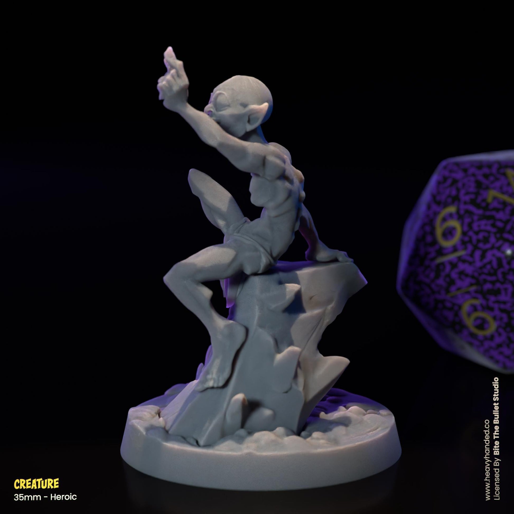 Creature Miniature (Sméagol/Gollum) | Dungeons and Dragons Mini RPG Tabletop Miniature DnD Painting Pathfinder 5e DnD | BtB