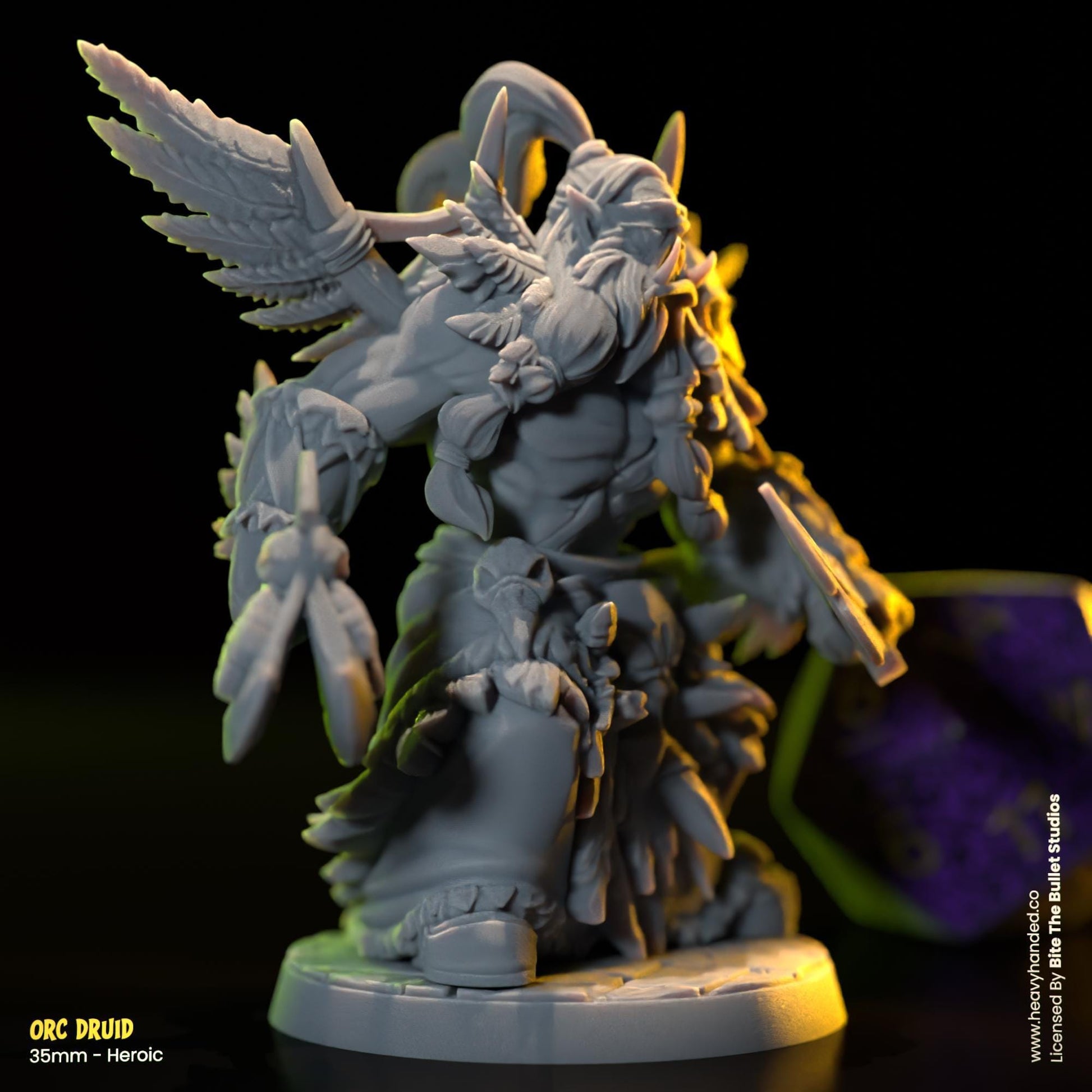 Orc Druid | Bite the Bullet | Orcs | Tabletop RPG and D&D Fantasy Miniature