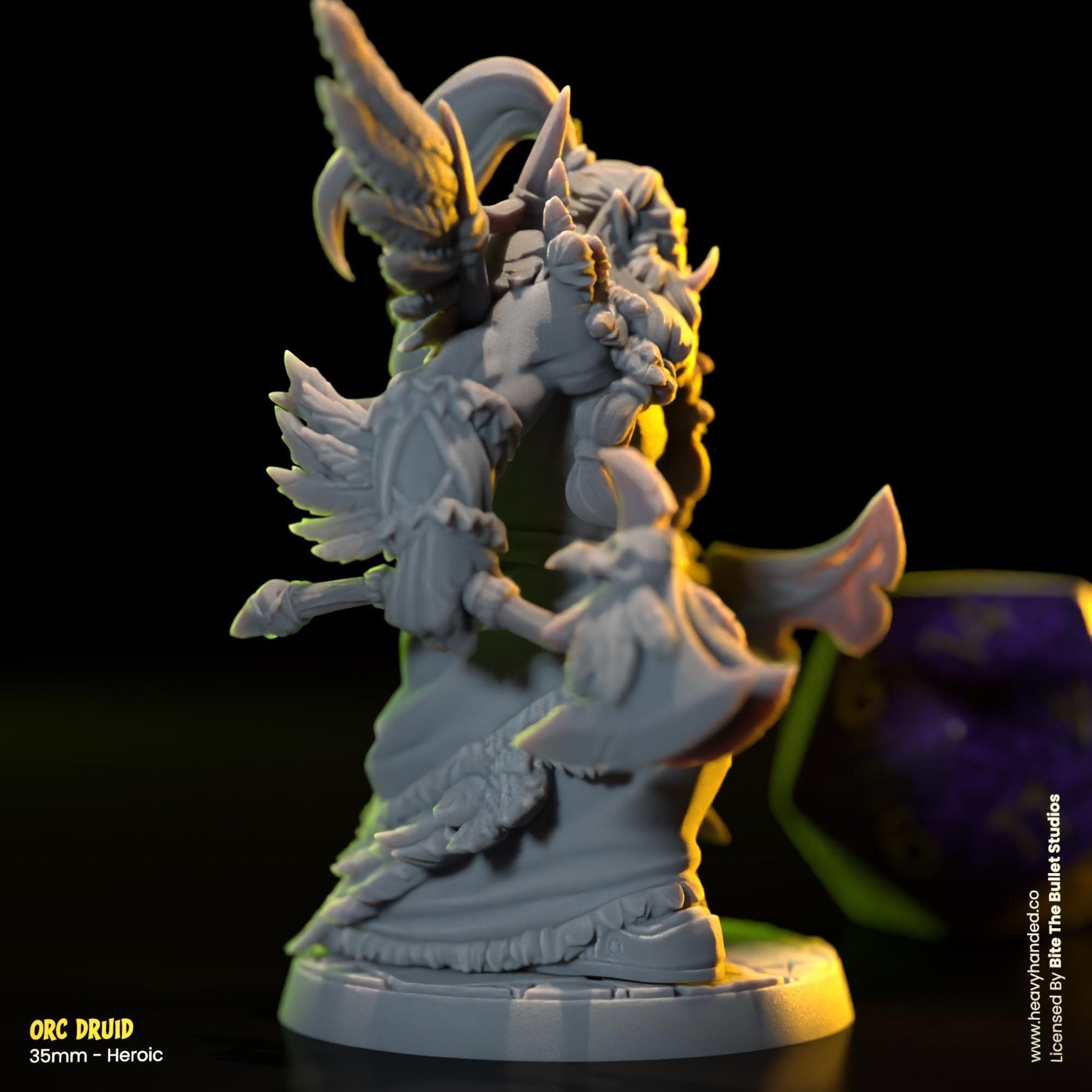 Orc Druid | Bite the Bullet | Orcs | Tabletop RPG and D&D Fantasy Miniature