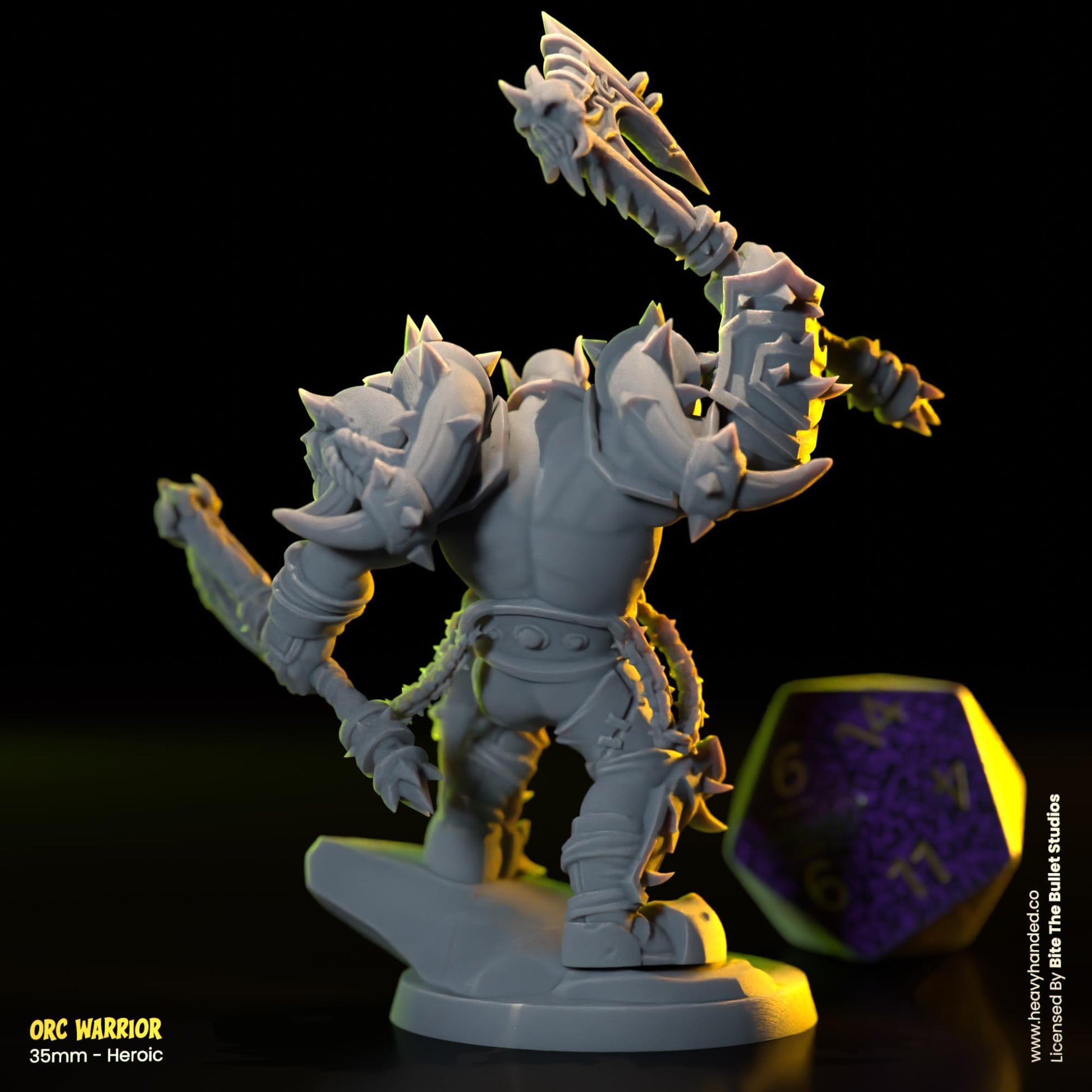 Orc Warrior | Bite the Bullet | Orcs | Tabletop RPG and D&D Fantasy Miniature