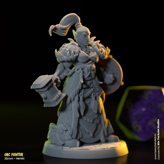 Orc Fighter | Bite the Bullet | Orcs | Tabletop RPG and D&D Fantasy Miniature