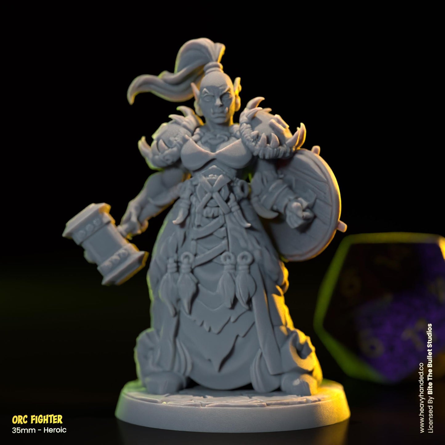 Orc Fighter | Bite the Bullet | Orcs | Tabletop RPG and D&D Fantasy Miniature
