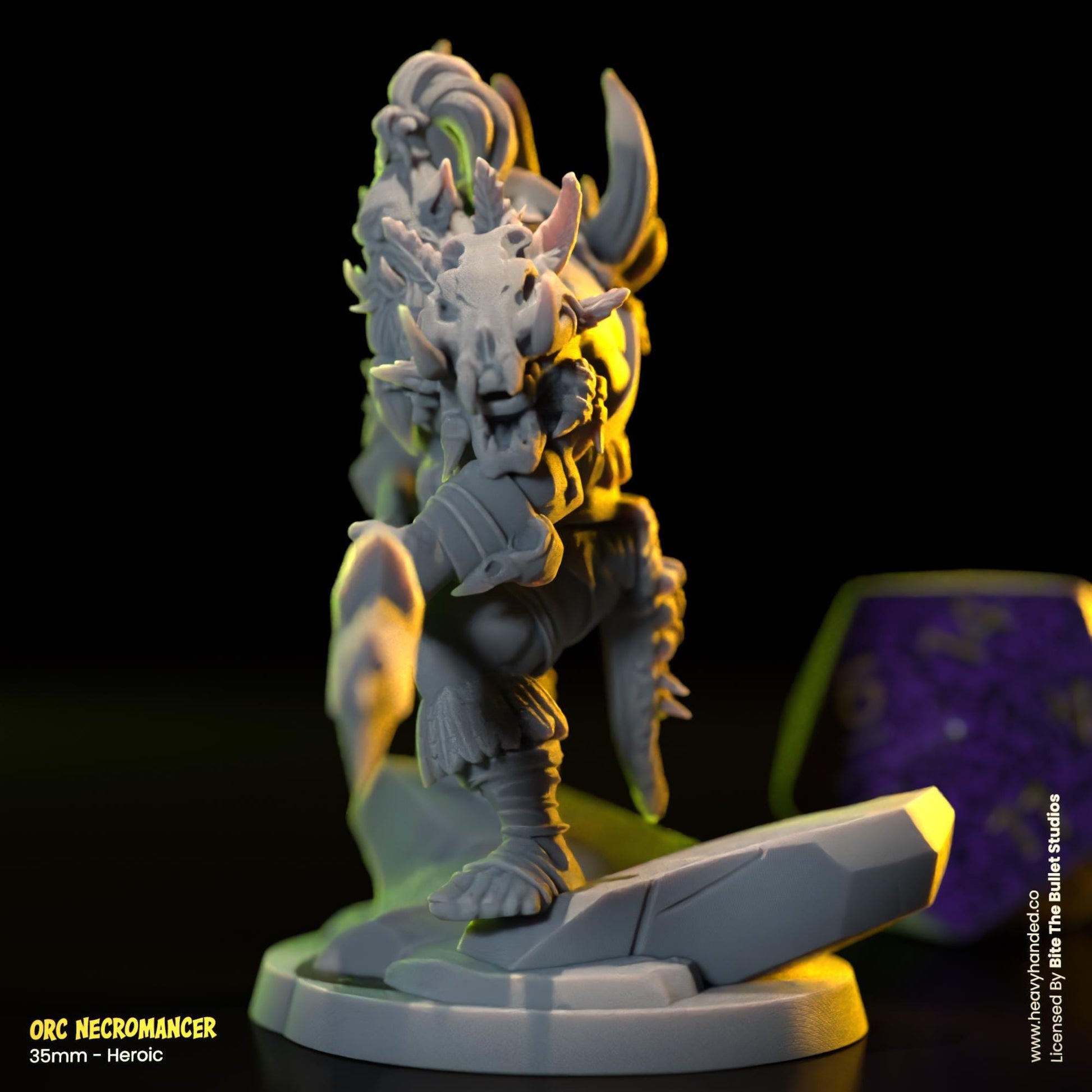 Orc Necromancer | Bite the Bullet | Orcs | Tabletop RPG and D&D Fantasy Miniature