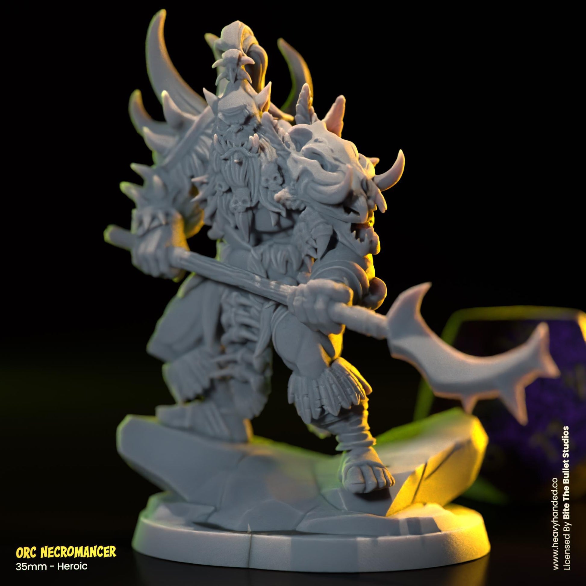 Orc Necromancer | Bite the Bullet | Orcs | Tabletop RPG and D&D Fantasy Miniature