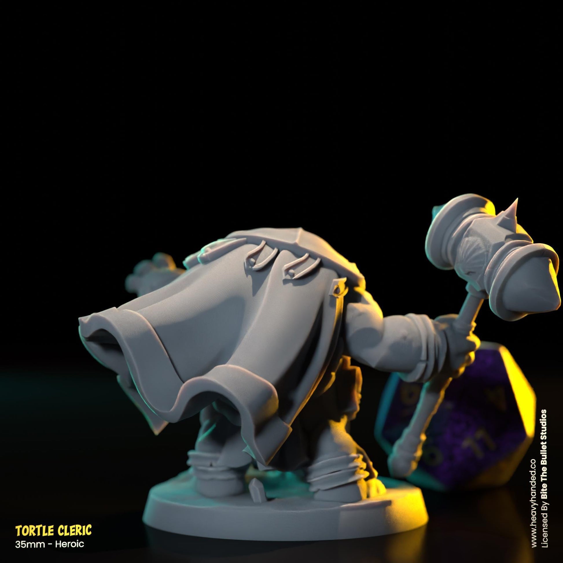 Tortle Cleric | Bite the Bullet | Tortles | Tabletop RPG and D&D Fantasy Miniature