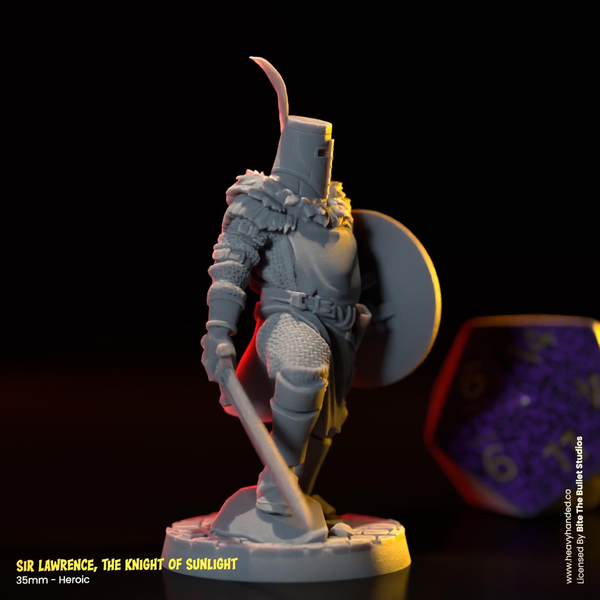 Sir Lawrence, The Knight of Sunlight | Bullet Souls Pt. 2 | Bite the Bullet | Fantasy Miniature | Dark Souls | D&D | TTRPG | RPG Model