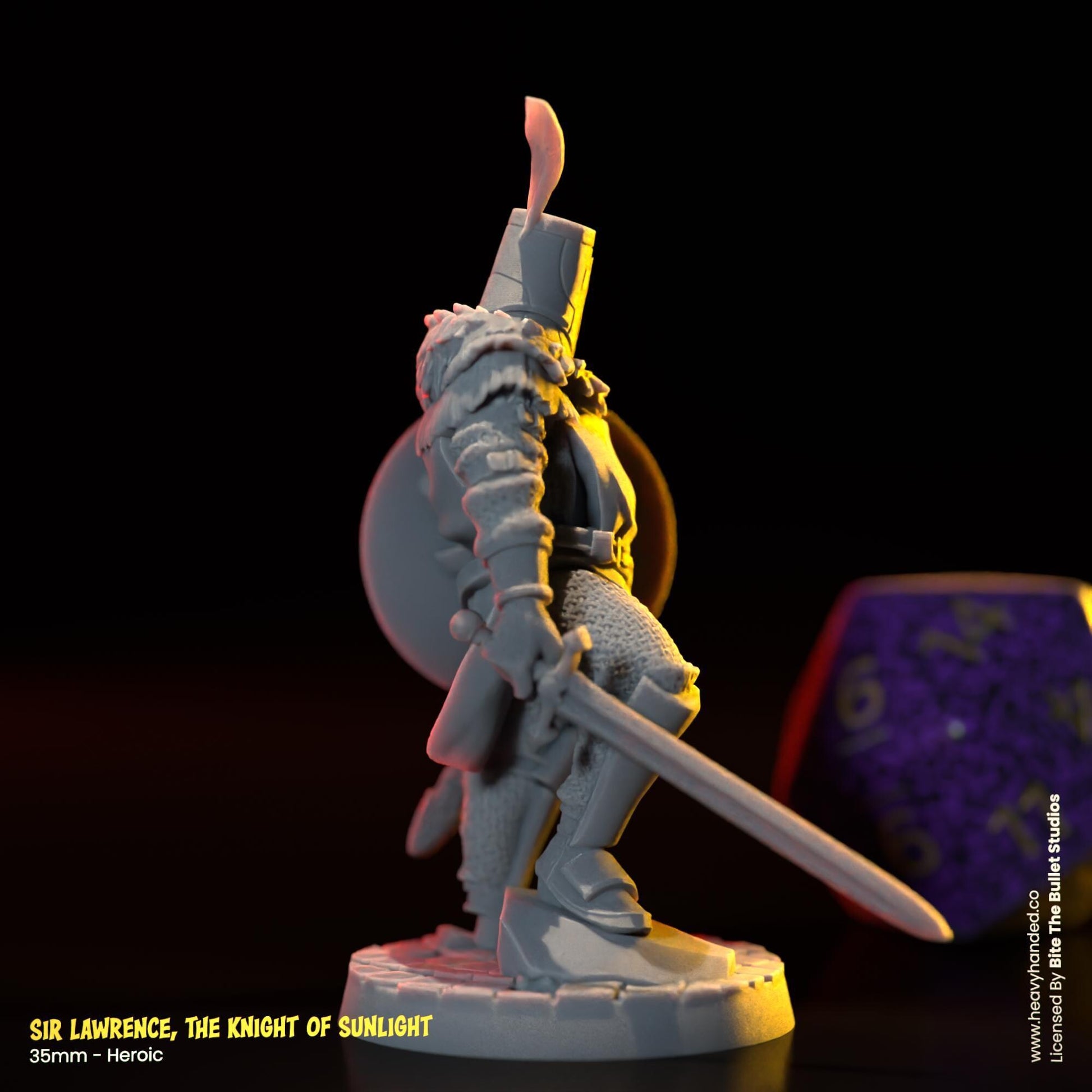 Sir Lawrence, The Knight of Sunlight | Bullet Souls Pt. 2 | Bite the Bullet | Fantasy Miniature | Dark Souls | D&D | TTRPG | RPG Model