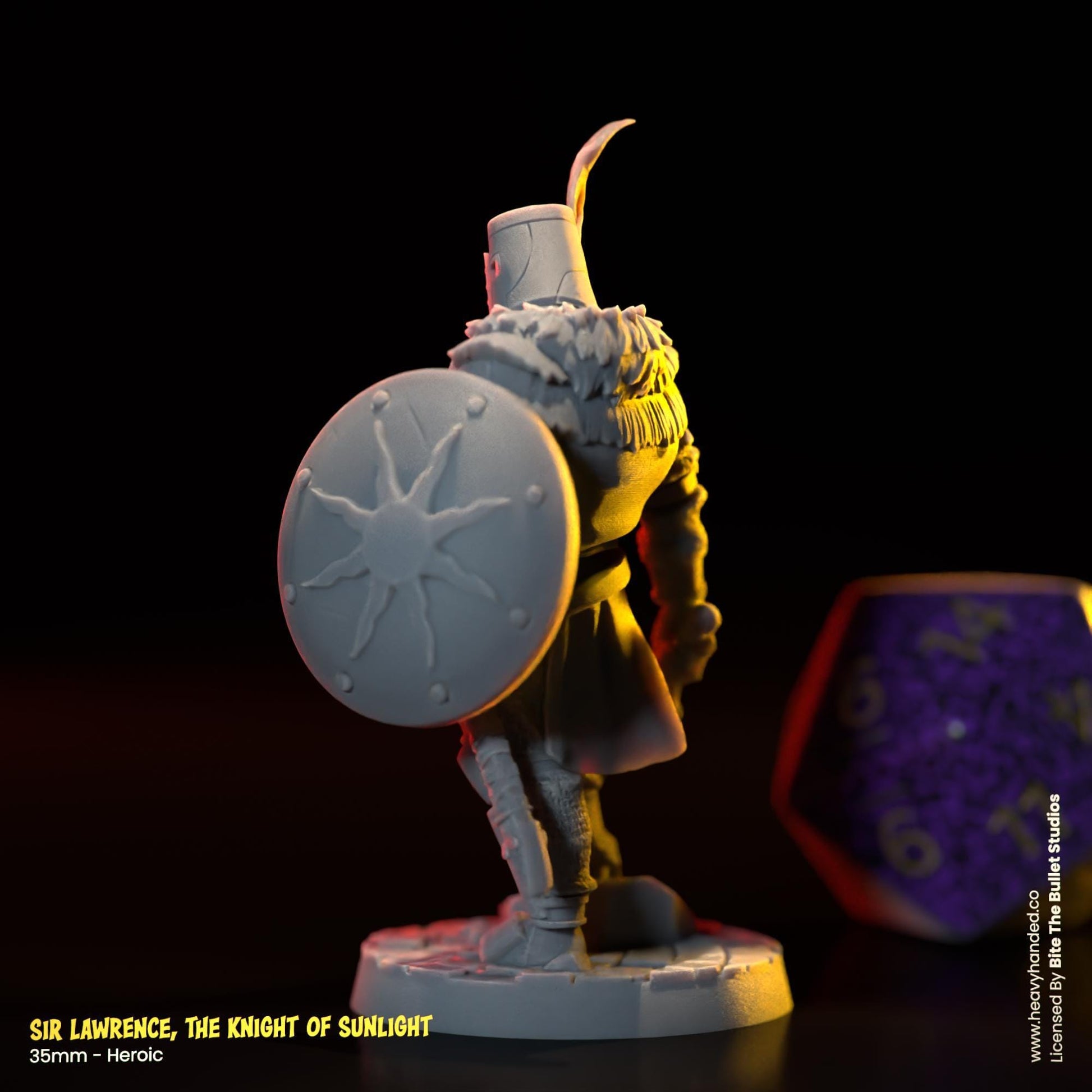 Sir Lawrence, The Knight of Sunlight | Bullet Souls Pt. 2 | Bite the Bullet | Fantasy Miniature | Dark Souls | D&D | TTRPG | RPG Model