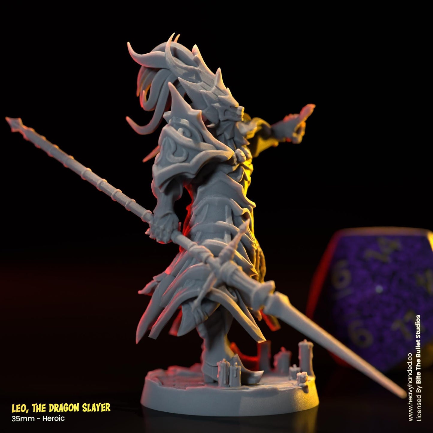 Leo, The Dragon Slayer | Bullet Souls Pt. 2 | Bite the Bullet | Fantasy Miniature | Dragon Slayer Ornstein | D&D | TTRPG | RPG Model
