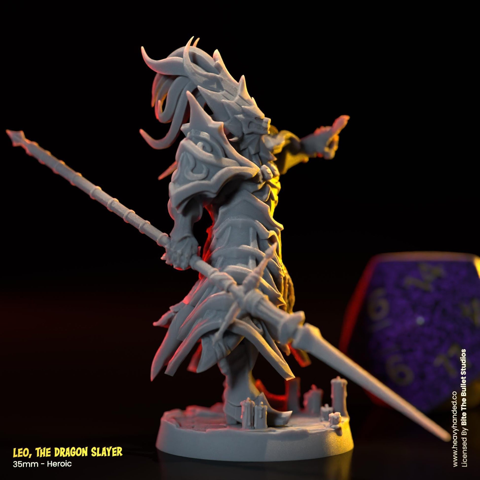 Leo, The Dragon Slayer | Bullet Souls Pt. 2 | Bite the Bullet | Fantasy Miniature | Dragon Slayer Ornstein | D&D | TTRPG | RPG Model