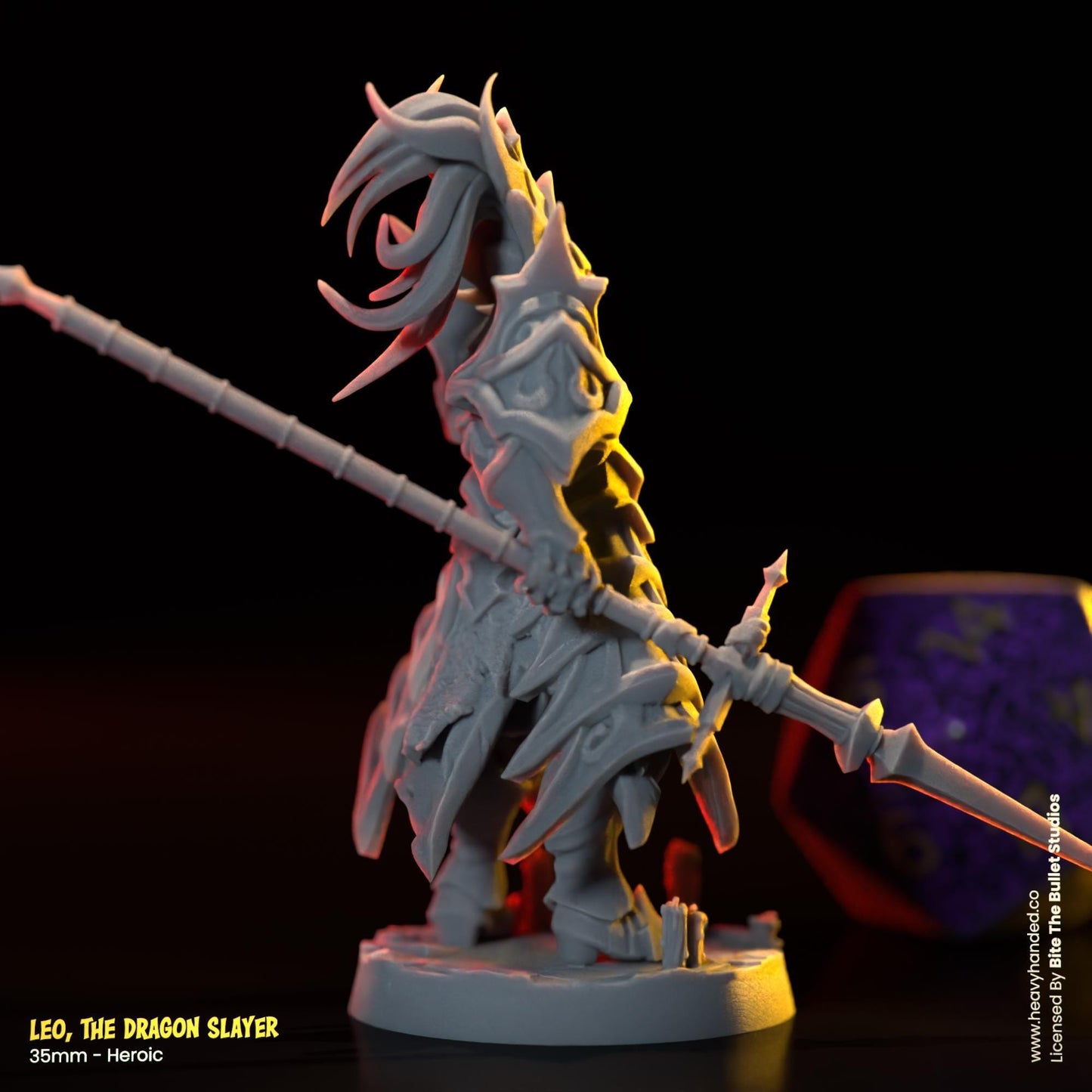 Leo, The Dragon Slayer | Bullet Souls Pt. 2 | Bite the Bullet | Fantasy Miniature | Dragon Slayer Ornstein | D&D | TTRPG | RPG Model