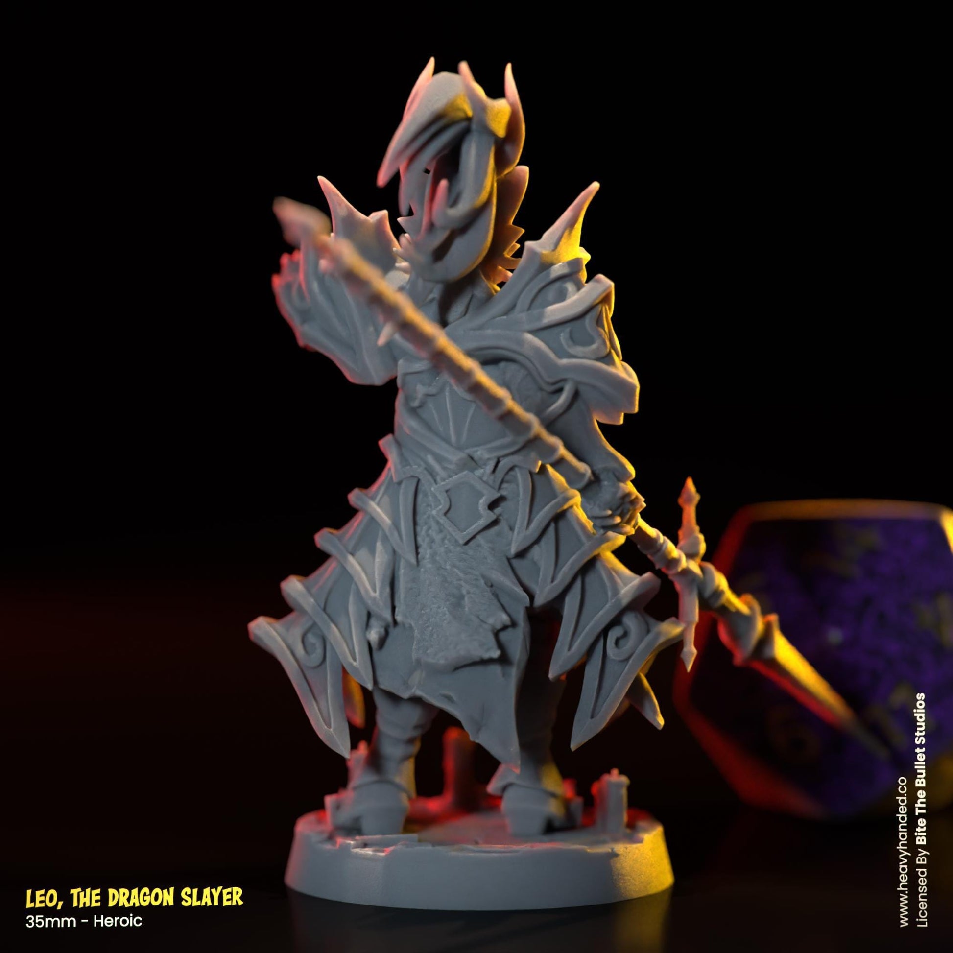 Leo, The Dragon Slayer | Bullet Souls Pt. 2 | Bite the Bullet | Fantasy Miniature | Dragon Slayer Ornstein | D&D | TTRPG | RPG Model