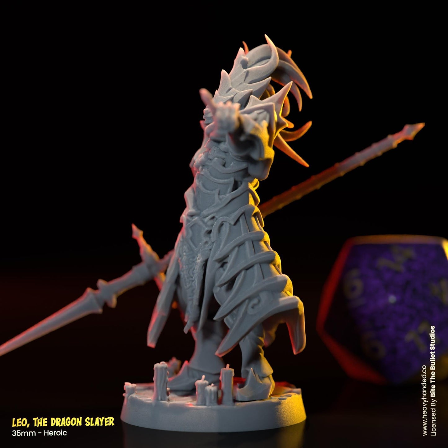 Leo, The Dragon Slayer | Bullet Souls Pt. 2 | Bite the Bullet | Fantasy Miniature | Dragon Slayer Ornstein | D&D | TTRPG | RPG Model
