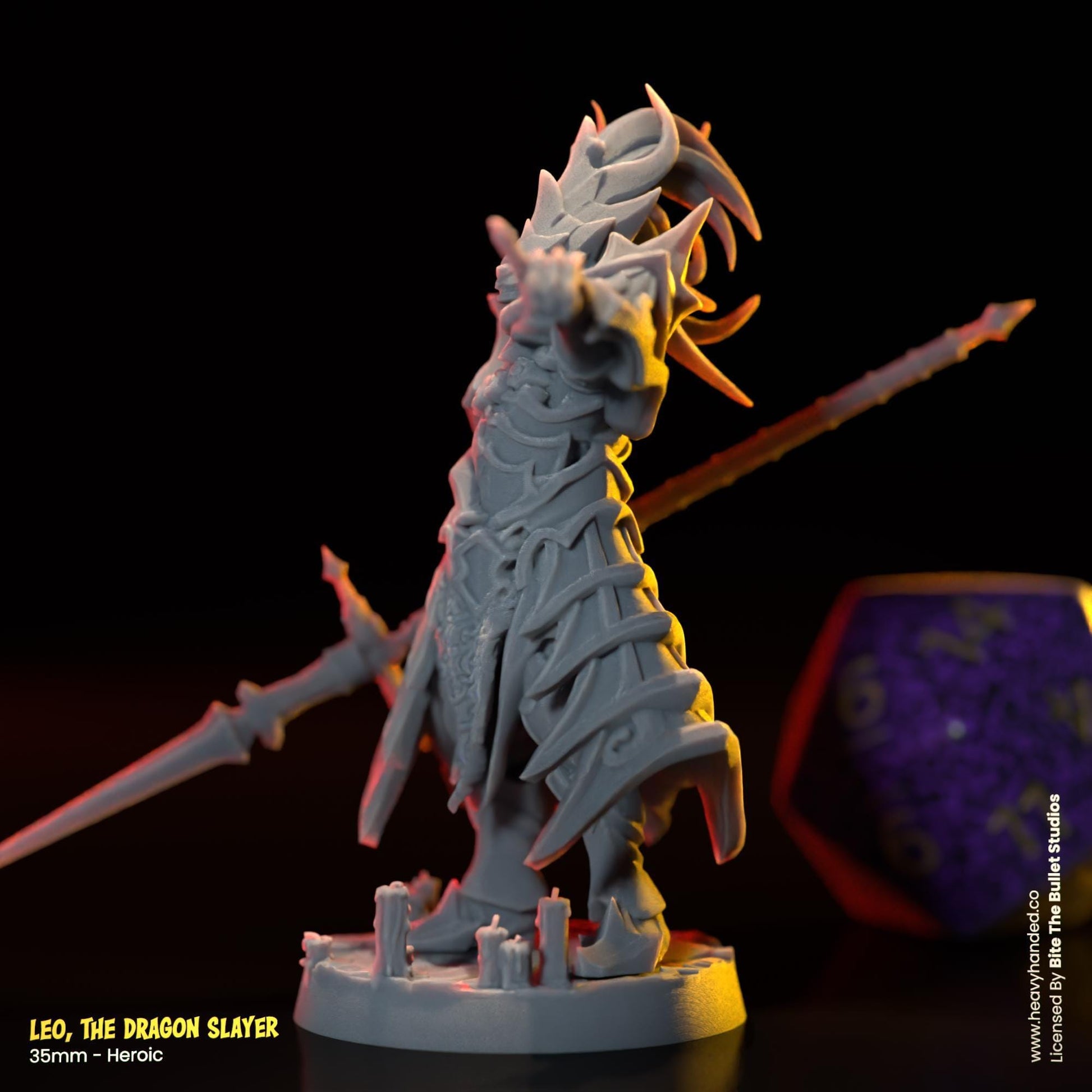 Leo, The Dragon Slayer | Bullet Souls Pt. 2 | Bite the Bullet | Fantasy Miniature | Dragon Slayer Ornstein | D&D | TTRPG | RPG Model