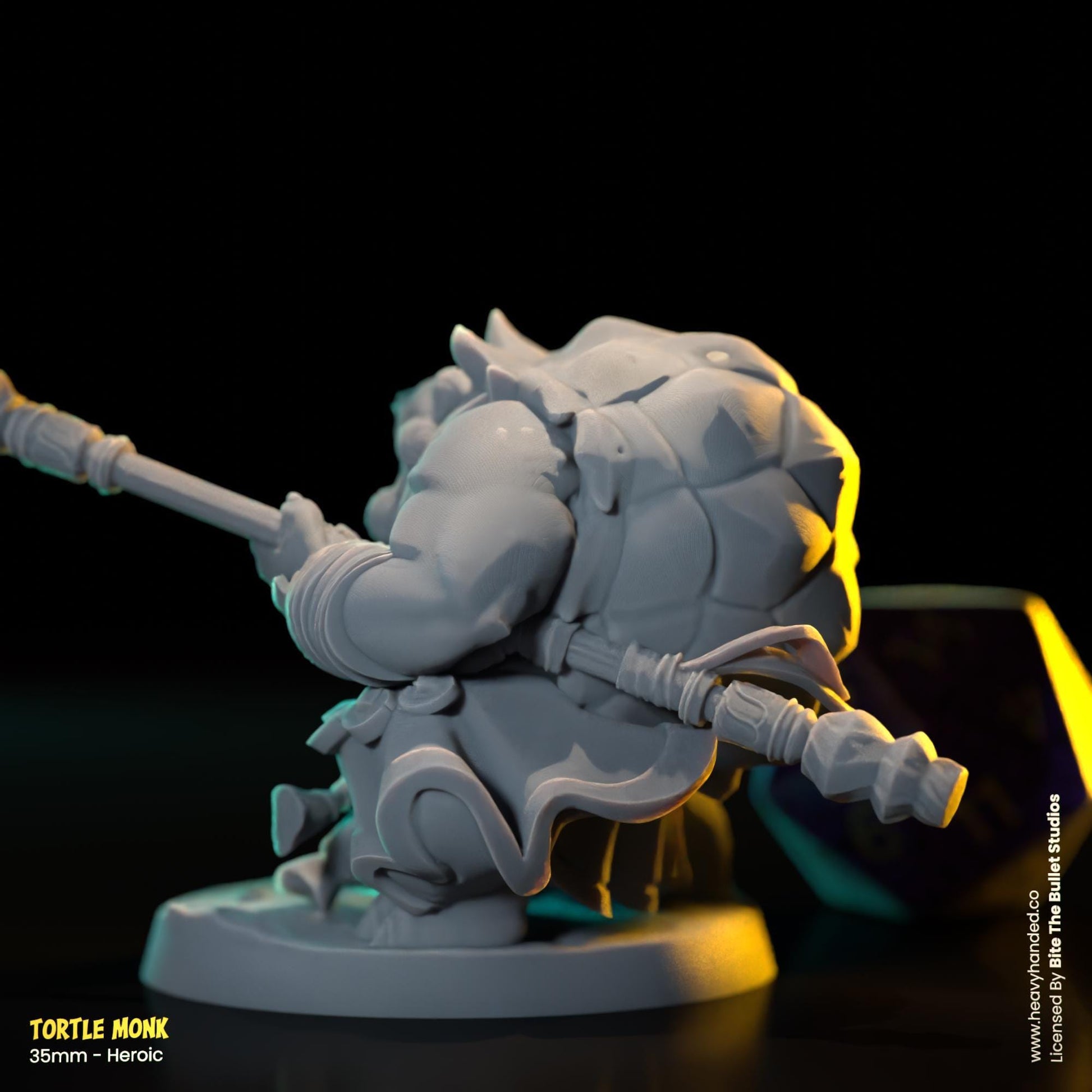 Tortle Monk | Bite the Bullet | Tortles | Tabletop RPG and D&D Fantasy Miniature