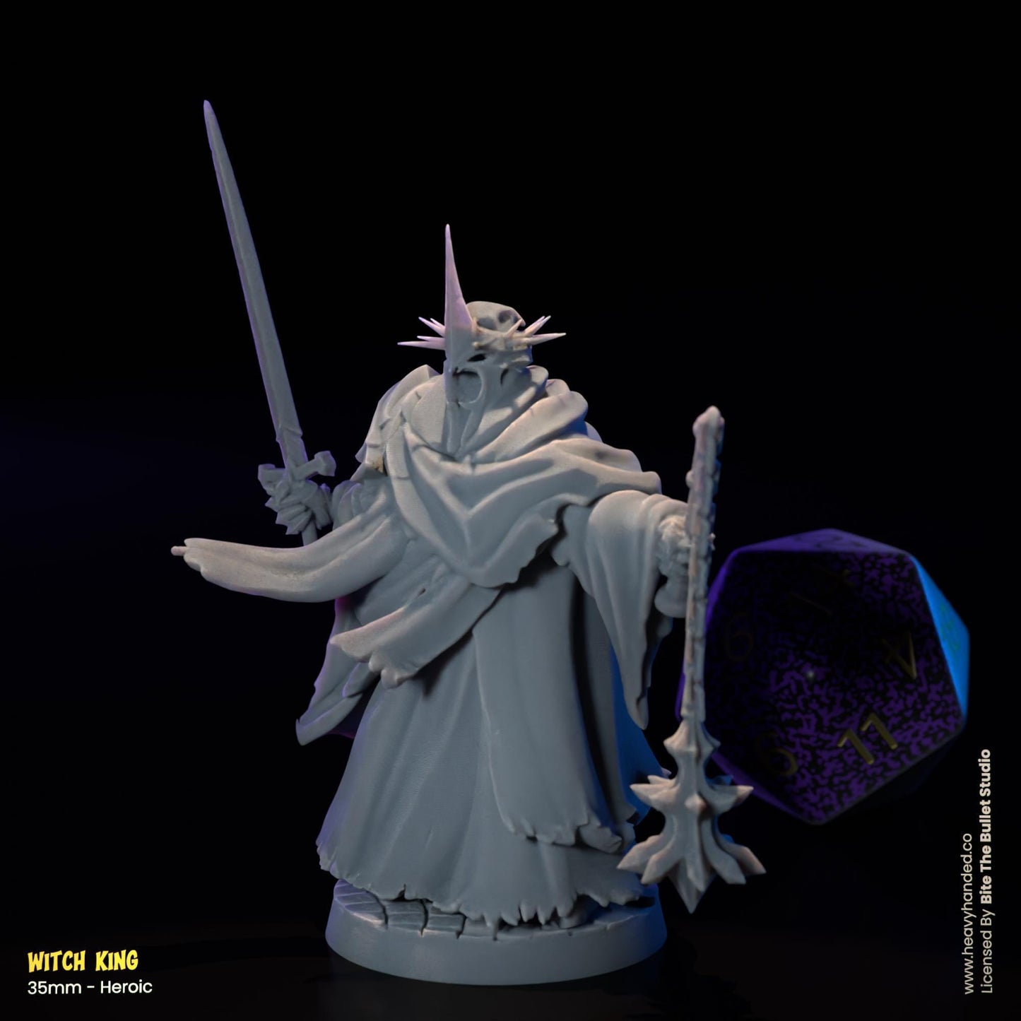 Witch King Miniature | Dungeons and Dragons Mini RPG Tabletop Miniature DnD Painting Pathfinder 5e DnD | BtB
