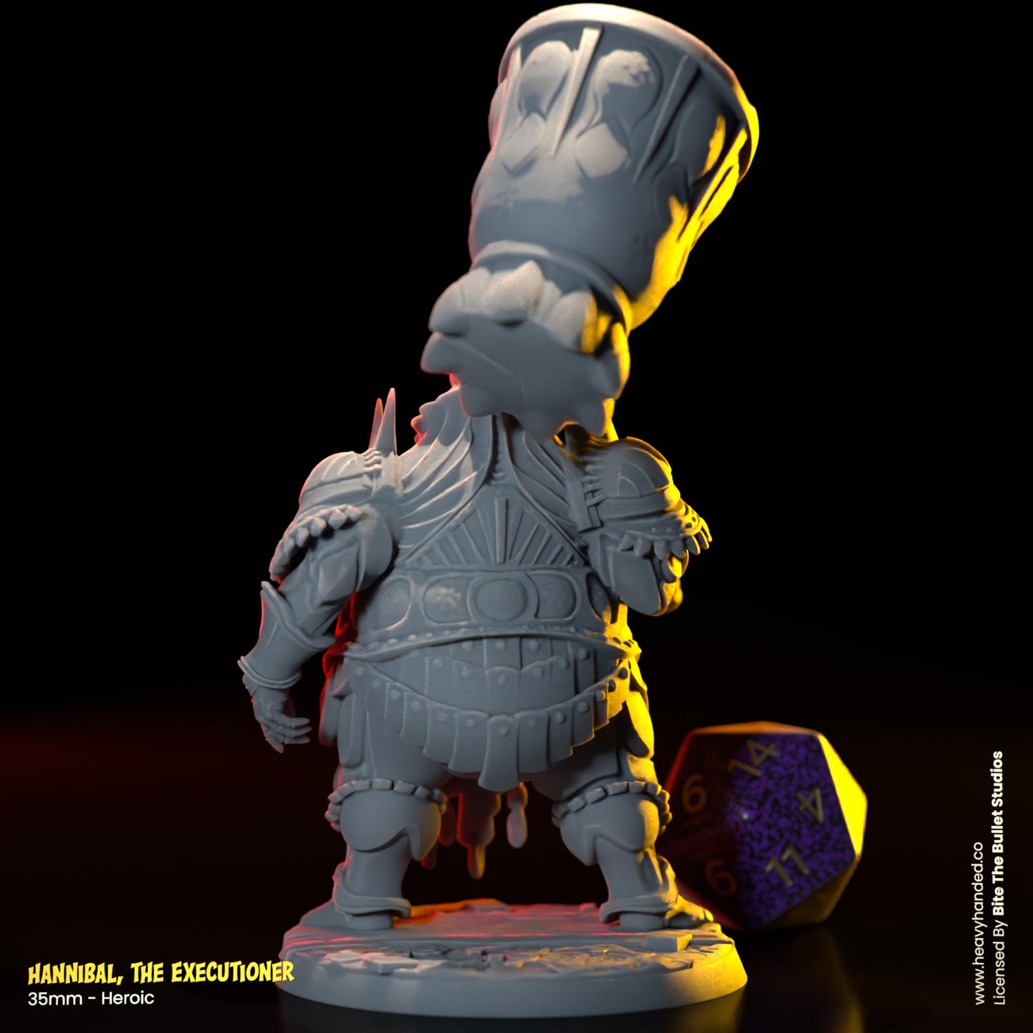 Hannibal, The Executioner | Bullet Souls Pt. 2 | Bite the Bullet | Fantasy Miniature | Executioner Smough | D&D | TTRPG | RPG Model