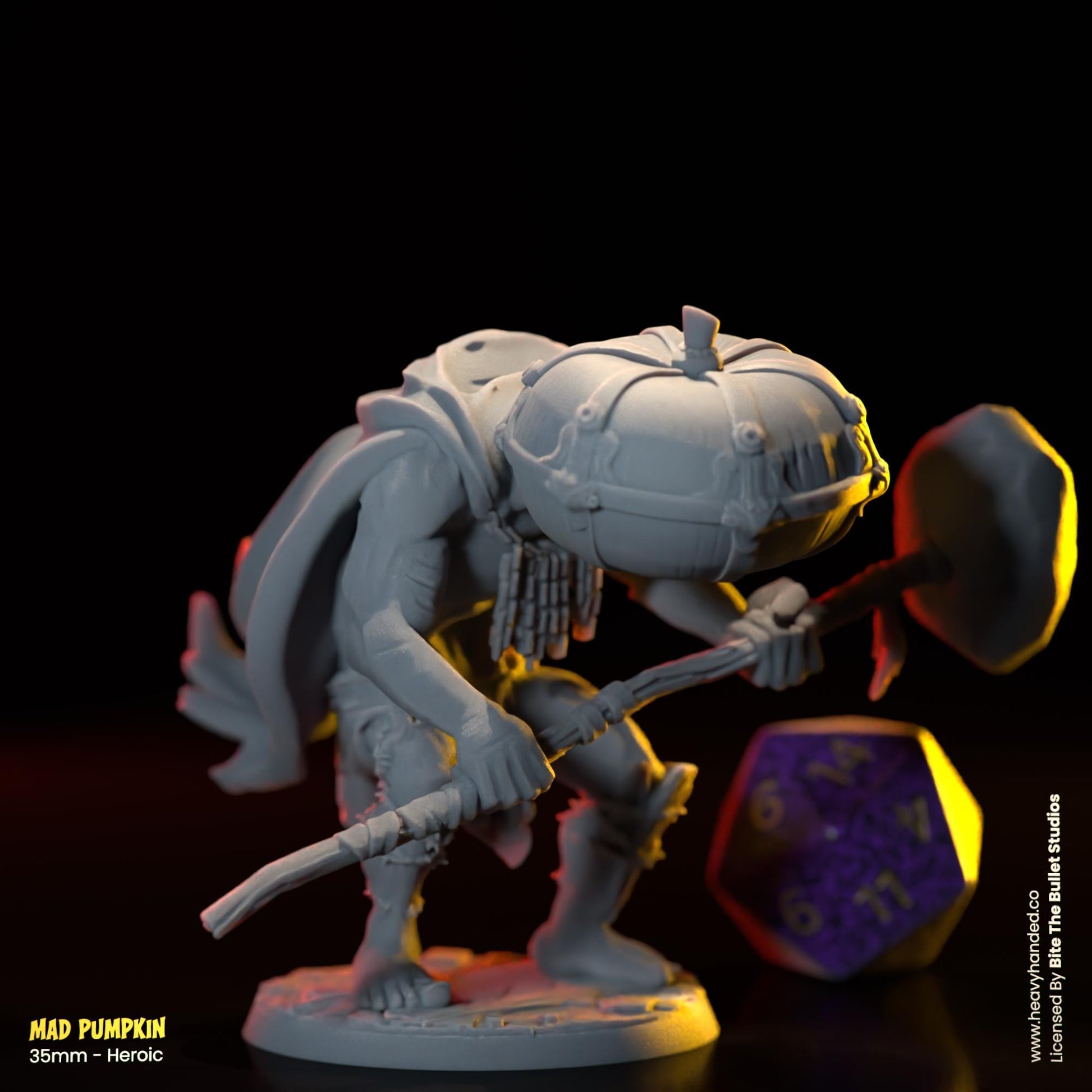 Mad Pumpkin | Bullet Souls Pt. 2 | Bite the Bullet | Fantasy Miniature | Elden Ring | Mad Pumpkin Head | D&D | TTRPG | RPG Model