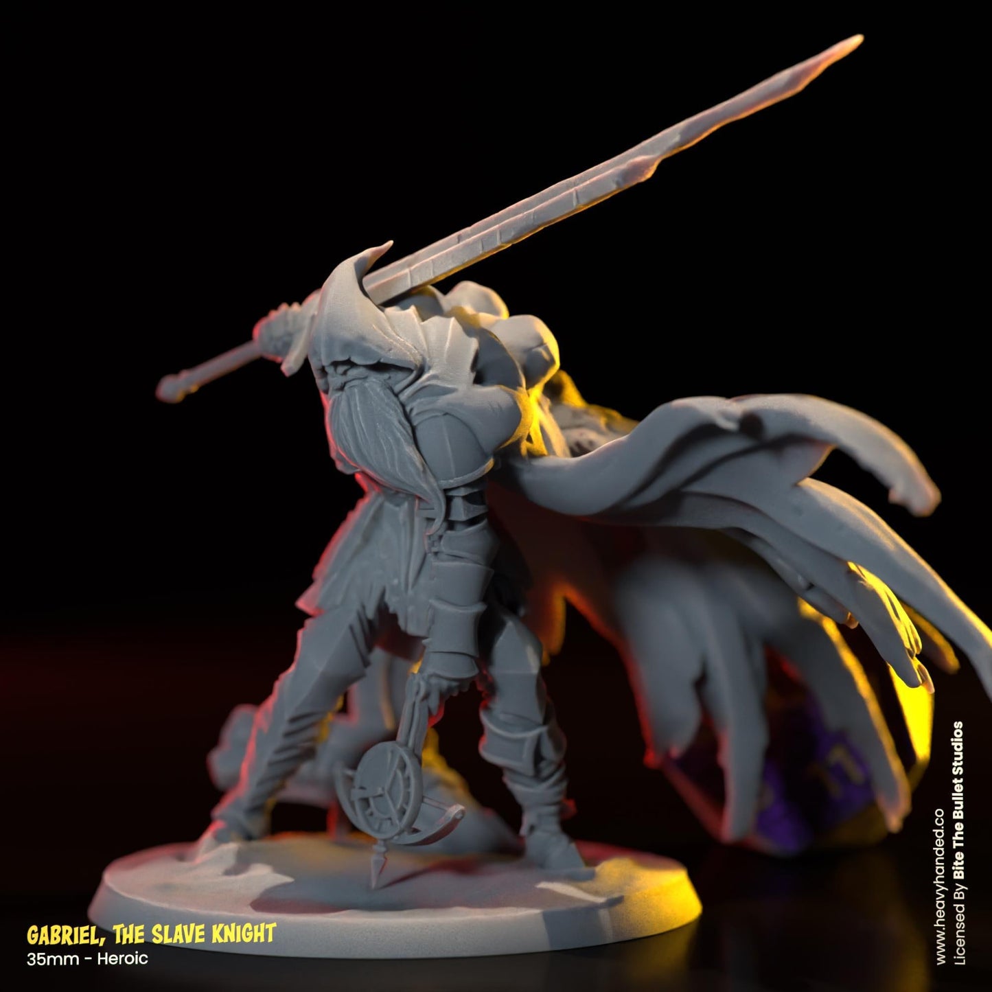 Gabriel, The Slave Knight | Bullet Souls Pt. 2 | Bite the Bullet | Fantasy Miniature | Dark Souls | Slave Knight Gael | D&D | RPG Model