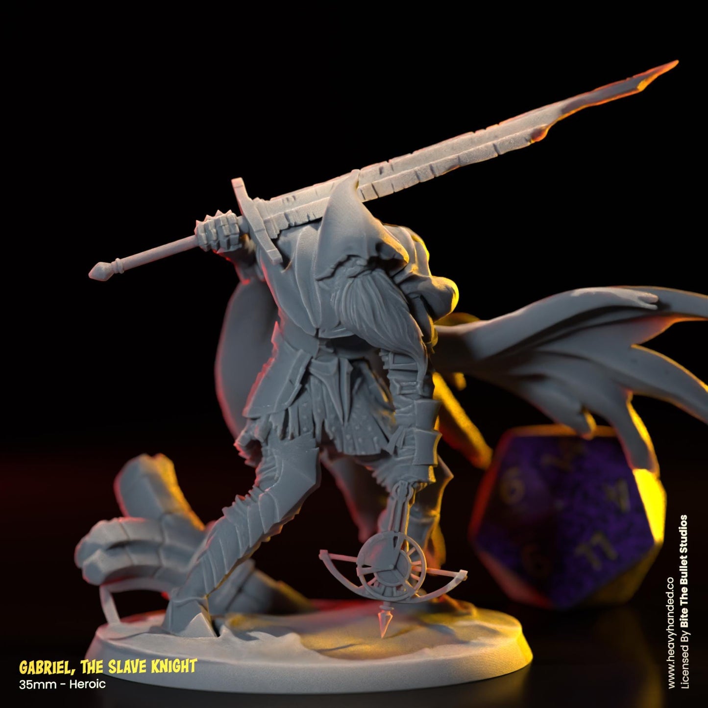 Gabriel, The Slave Knight | Bullet Souls Pt. 2 | Bite the Bullet | Fantasy Miniature | Dark Souls | Slave Knight Gael | D&D | RPG Model