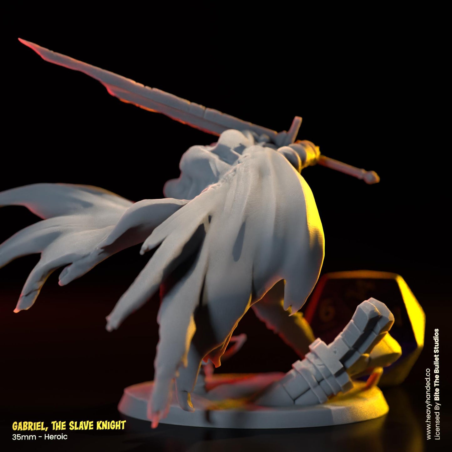 Gabriel, The Slave Knight | Bullet Souls Pt. 2 | Bite the Bullet | Fantasy Miniature | Dark Souls | Slave Knight Gael | D&D | RPG Model