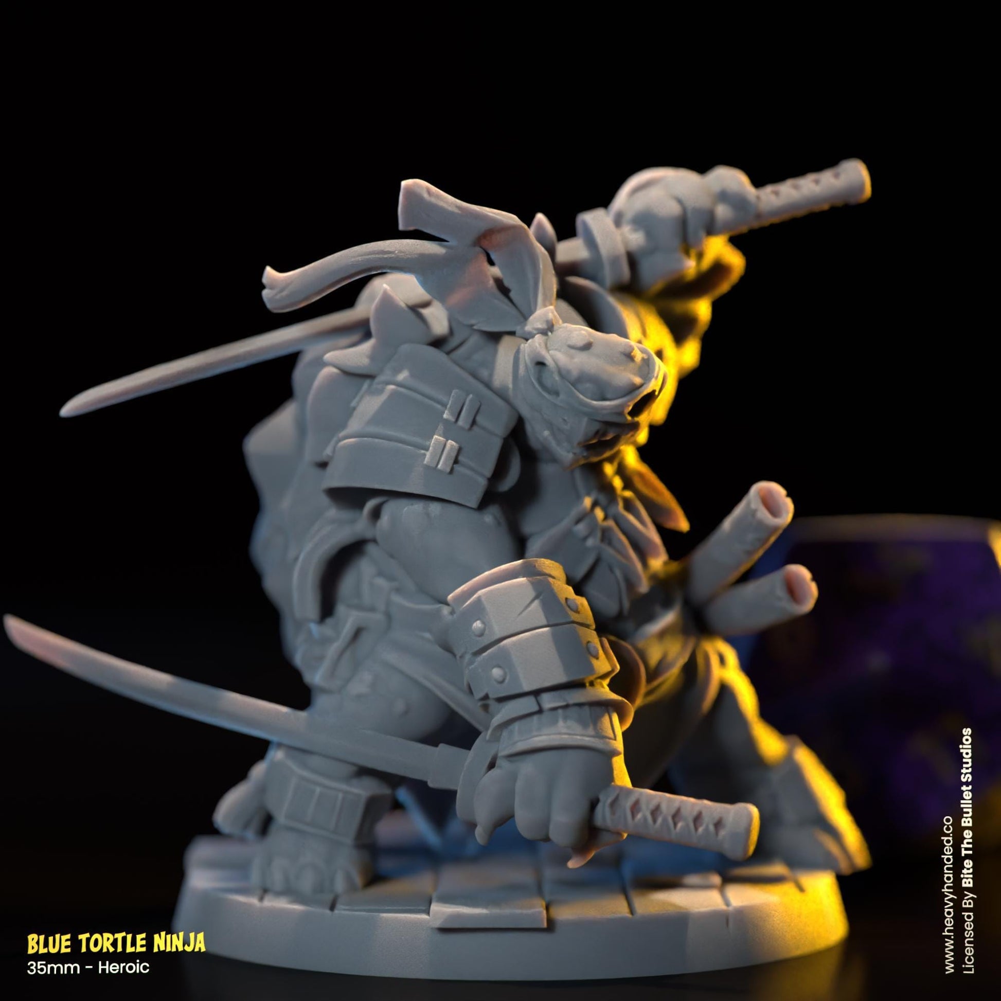 Ninja Tortles Pack (4 Miniatures) | Bite the Bullet | TMNT-Inspired | D&D | RPG Models | Leonardo, Michelangelo, Donatello, Raphael