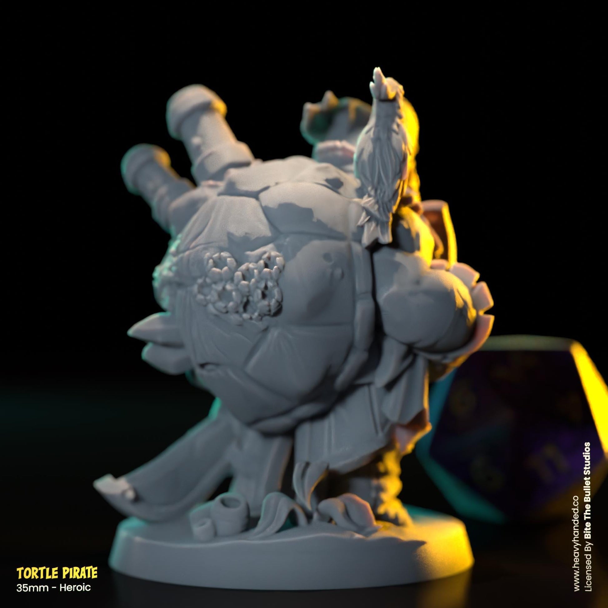Tortle Pirate | Bite the Bullet | Tortles | Tabletop RPG and D&D Fantasy Miniature