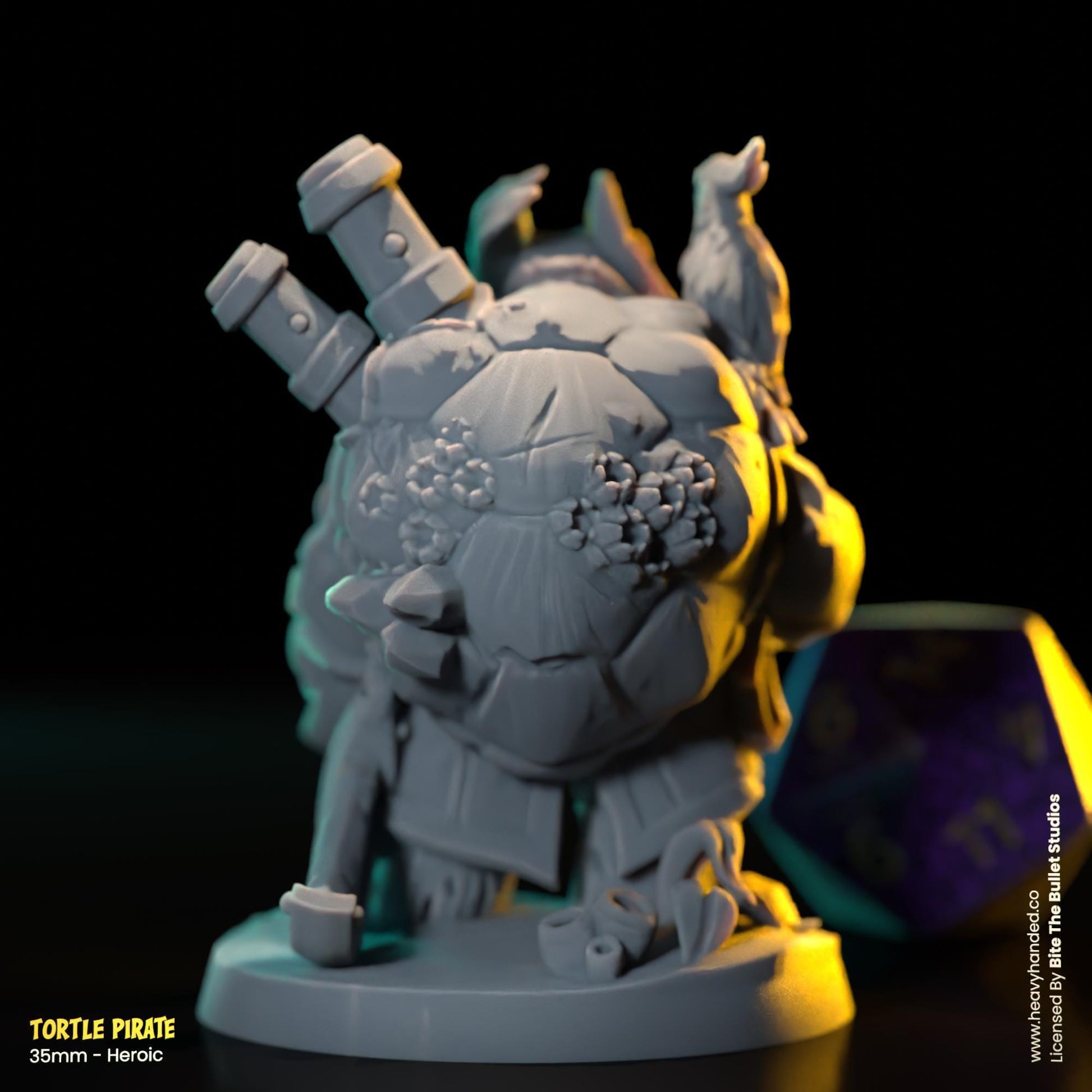 Tortle Pirate | Bite the Bullet | Tortles | Tabletop RPG and D&D Fantasy Miniature