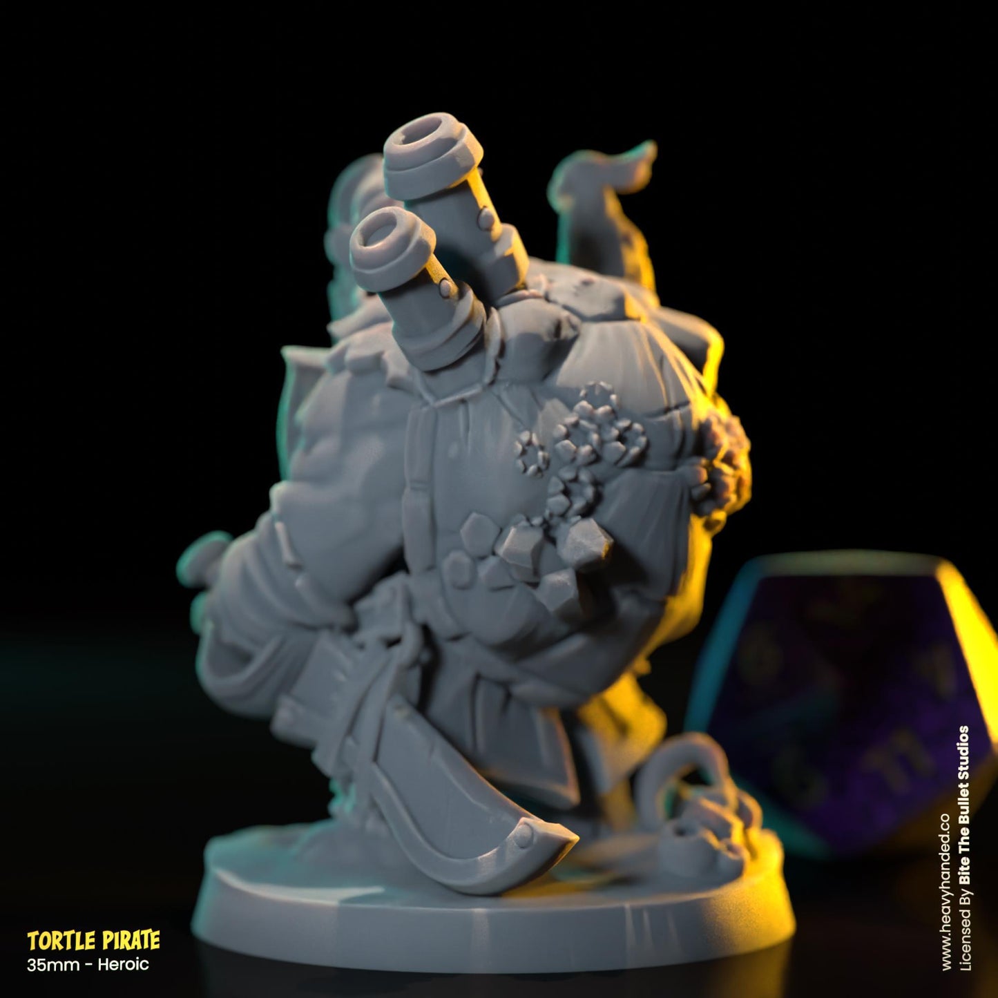 Tortle Pirate | Bite the Bullet | Tortles | Tabletop RPG and D&D Fantasy Miniature