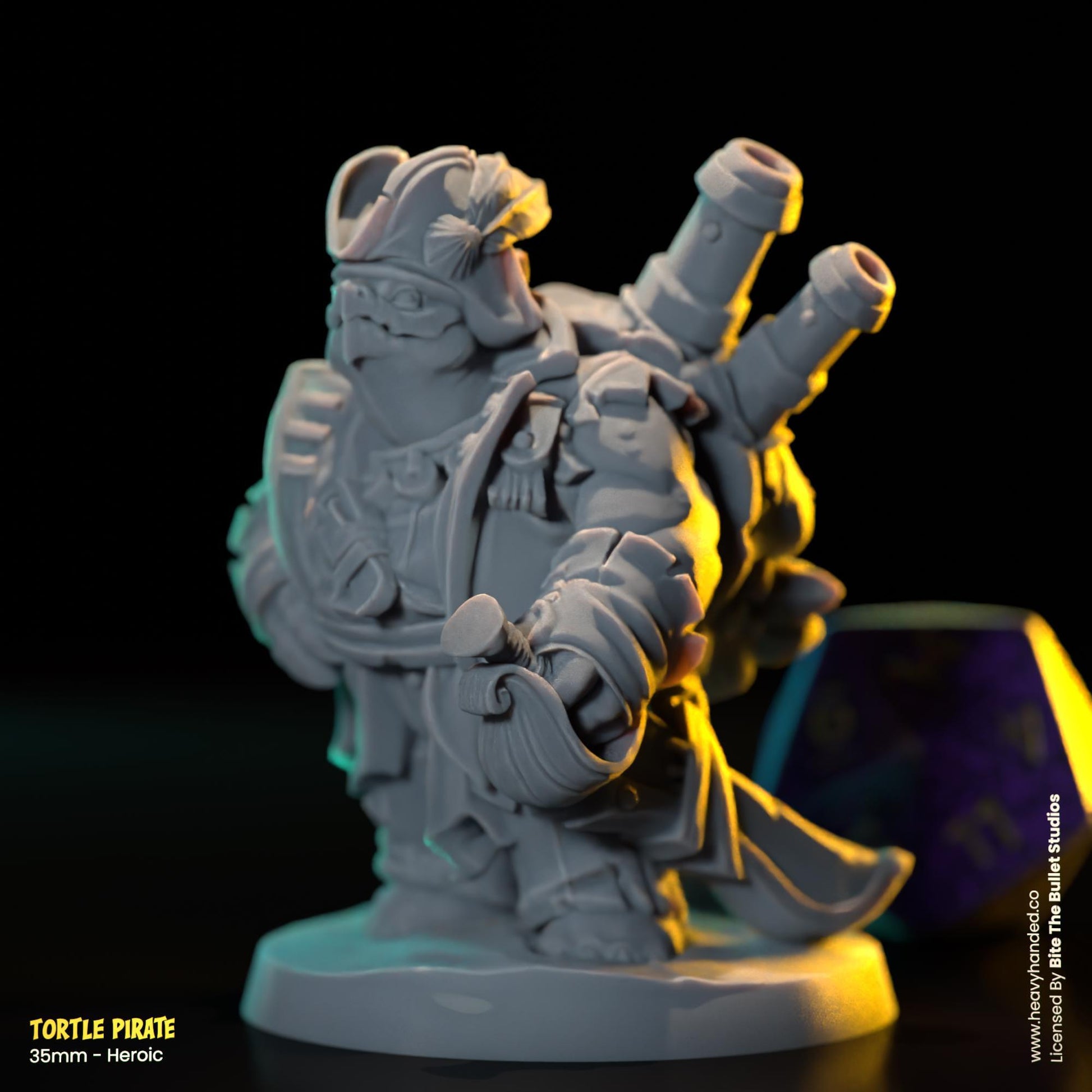 Tortle Pirate | Bite the Bullet | Tortles | Tabletop RPG and D&D Fantasy Miniature