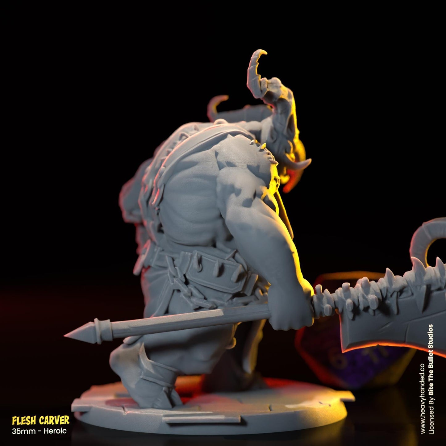 Flesh Carver, The Butcher | Large Fantasy Miniature | Bite the Bullet | Diablo 4-Inspired | The Butcher | D&D | RPG Model