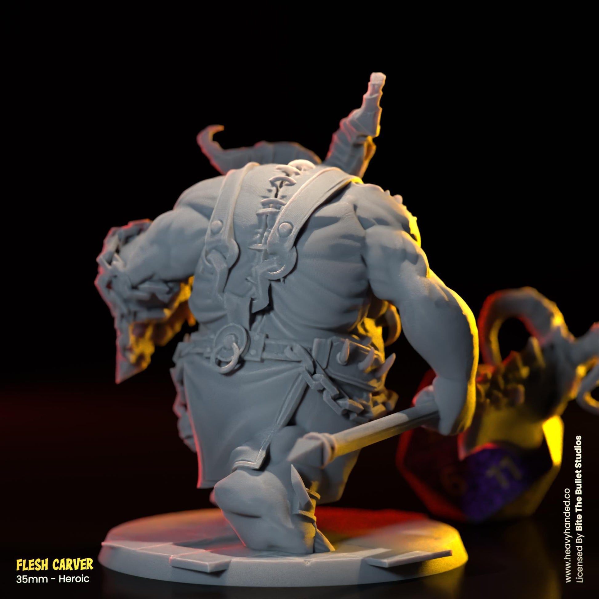 Flesh Carver, The Butcher | Large Fantasy Miniature | Bite the Bullet | Diablo 4-Inspired | The Butcher | D&D | RPG Model