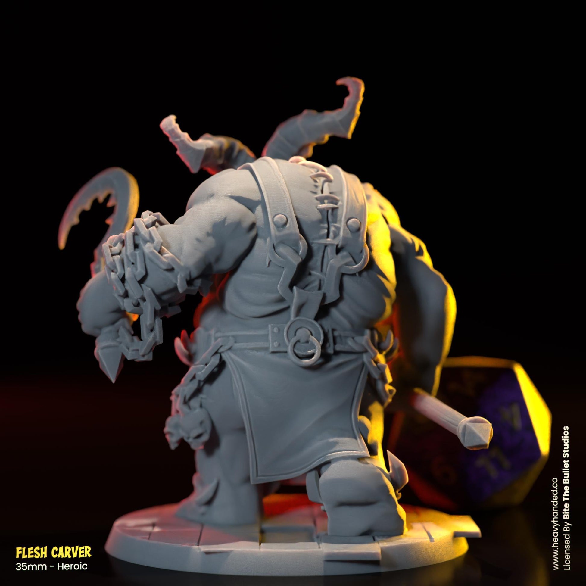 Flesh Carver, The Butcher | Large Fantasy Miniature | Bite the Bullet | Diablo 4-Inspired | The Butcher | D&D | RPG Model