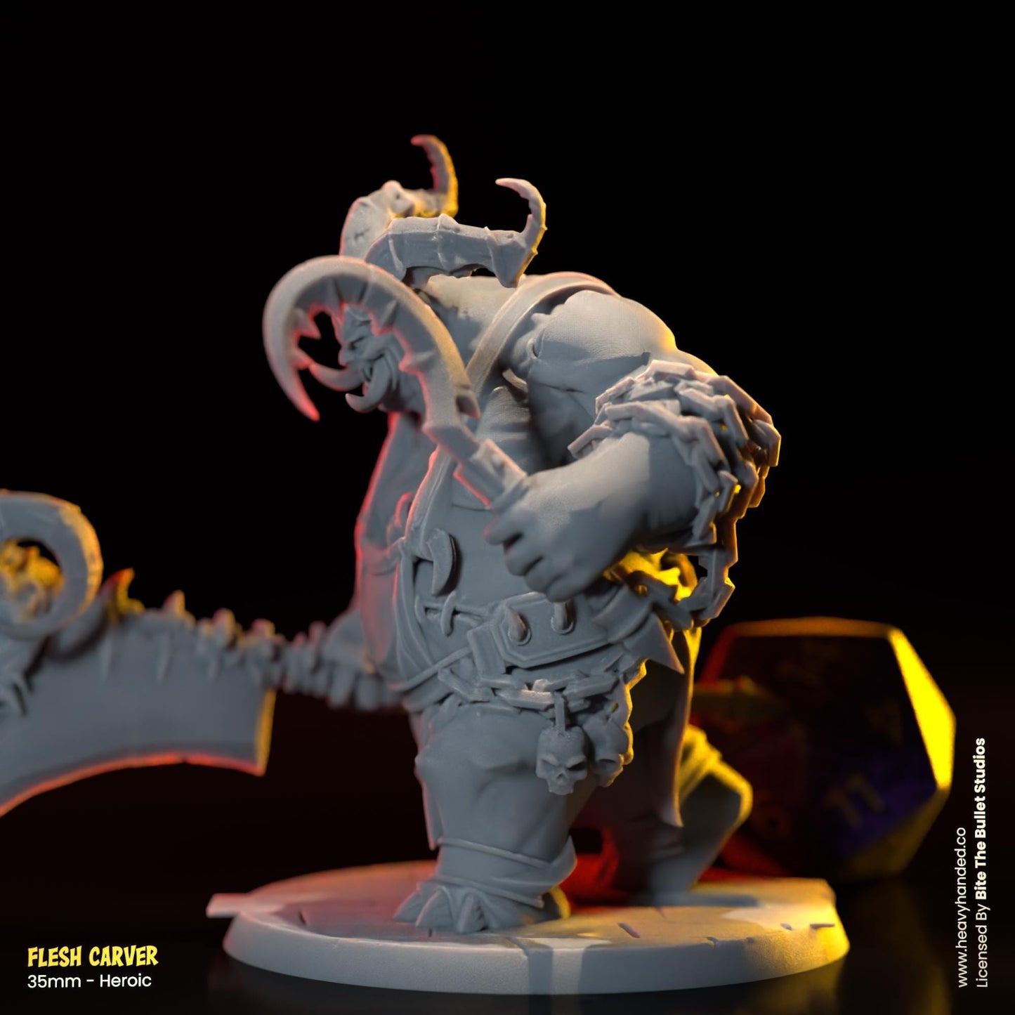 Flesh Carver, The Butcher | Large Fantasy Miniature | Bite the Bullet | Diablo 4-Inspired | The Butcher | D&D | RPG Model