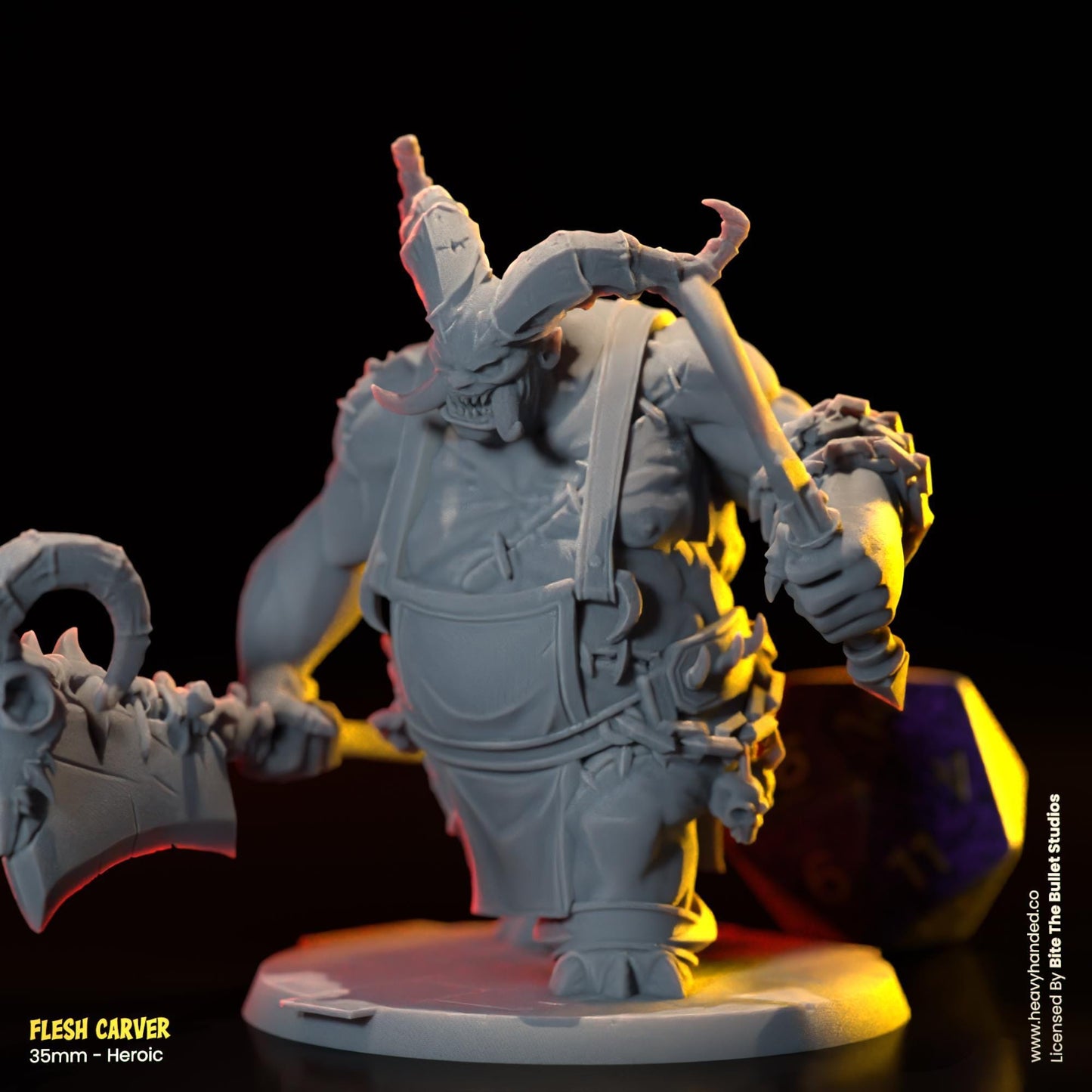 Flesh Carver, The Butcher | Large Fantasy Miniature | Bite the Bullet | Diablo 4-Inspired | The Butcher | D&D | RPG Model