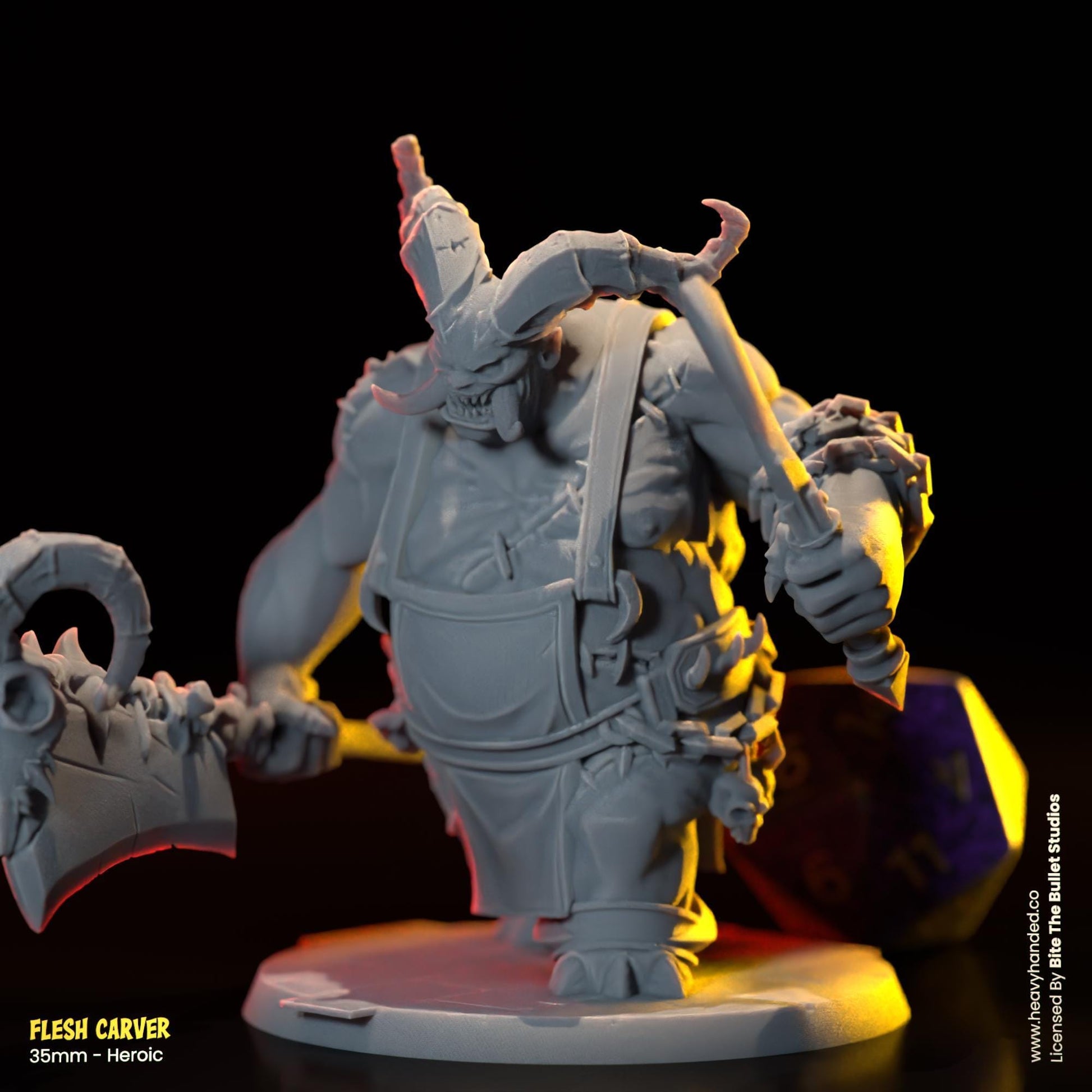 Flesh Carver, The Butcher | Large Fantasy Miniature | Bite the Bullet | Diablo 4-Inspired | The Butcher | D&D | RPG Model