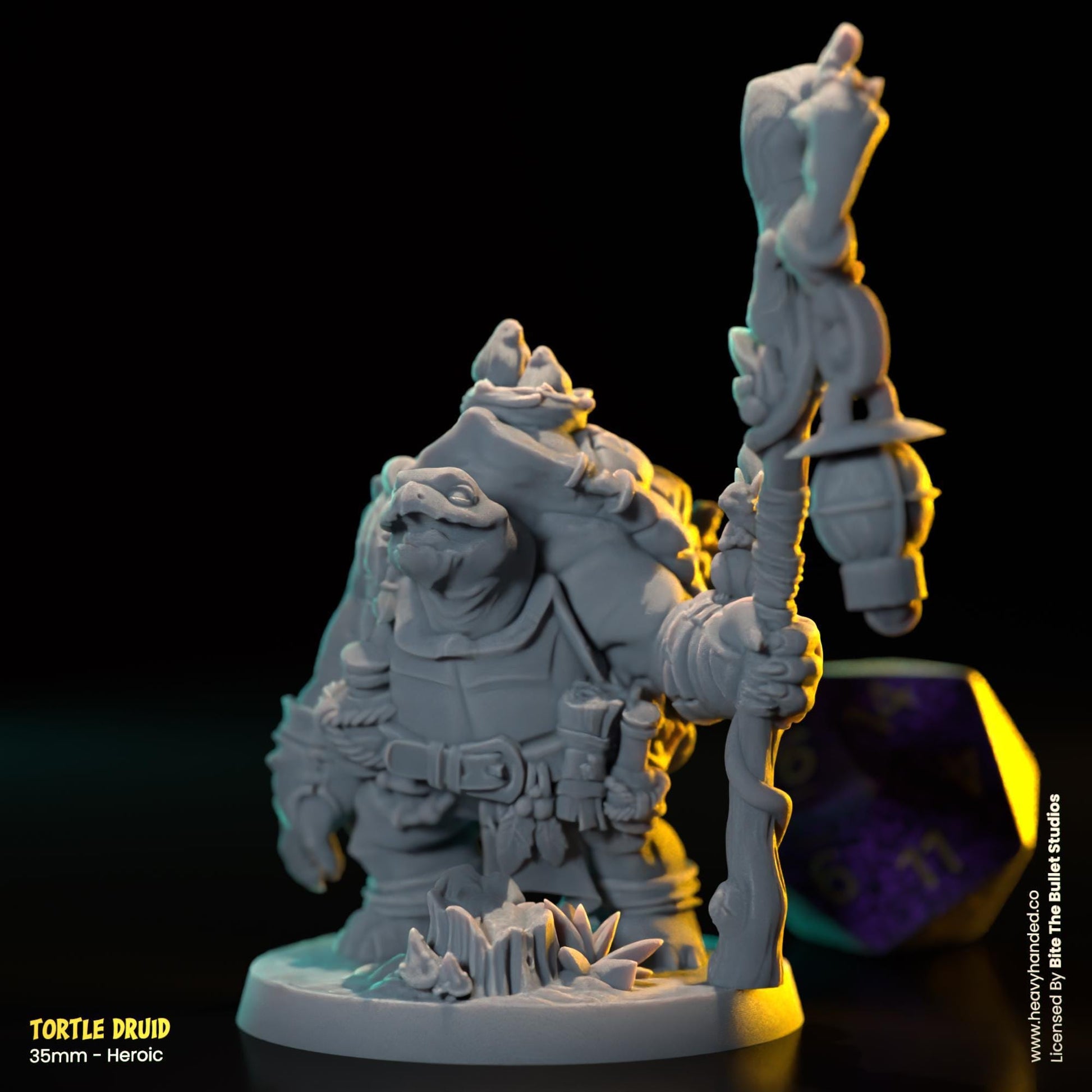 Tortle Druid | Bite the Bullet | Tortles | Tabletop RPG and D&D Fantasy Miniature
