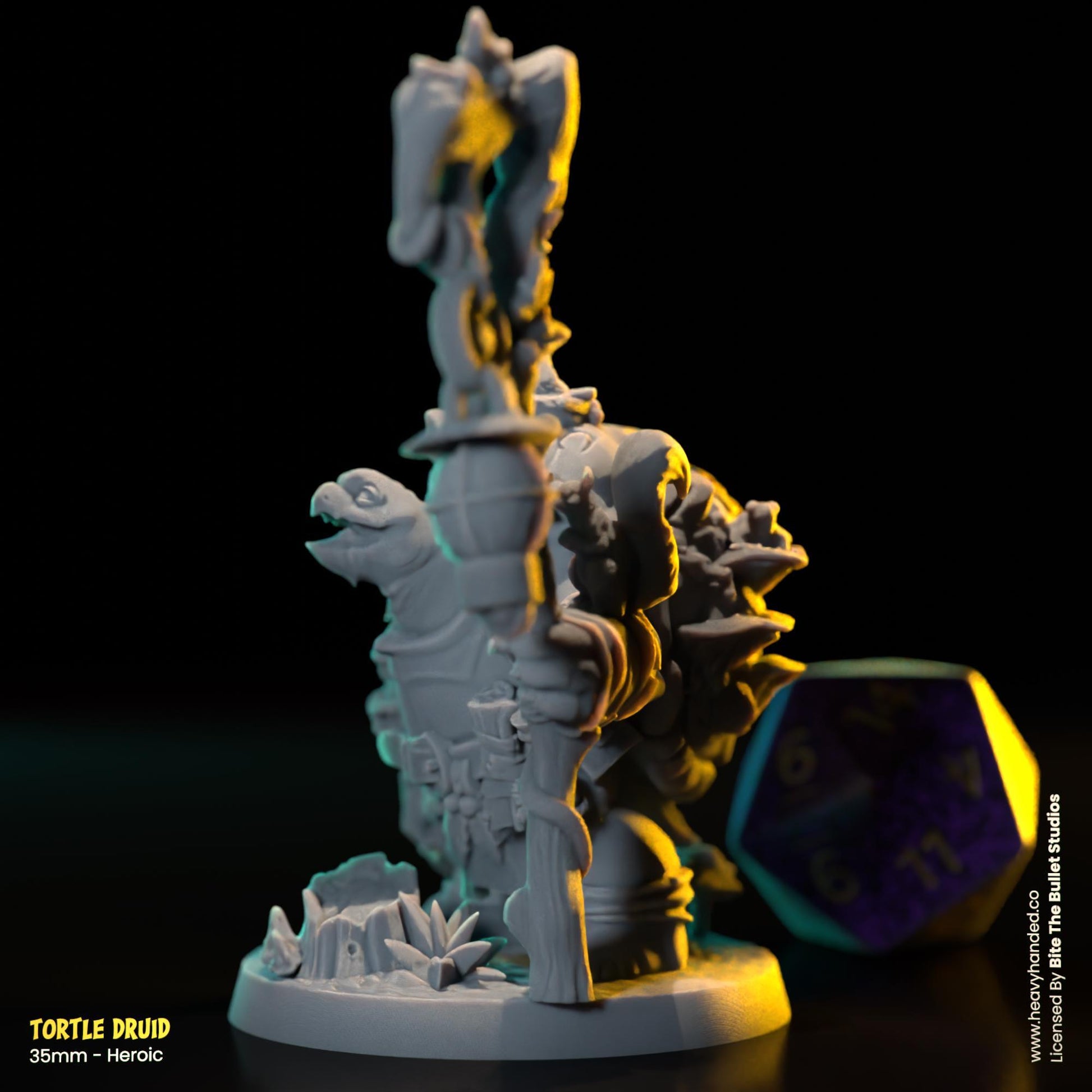 Tortle Druid | Bite the Bullet | Tortles | Tabletop RPG and D&D Fantasy Miniature