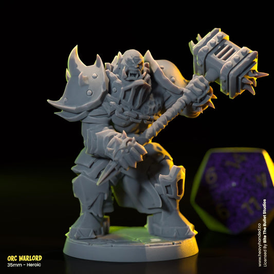 Orc Warlord | Bite the Bullet | Orcs | Tabletop RPG and D&D Fantasy Miniature