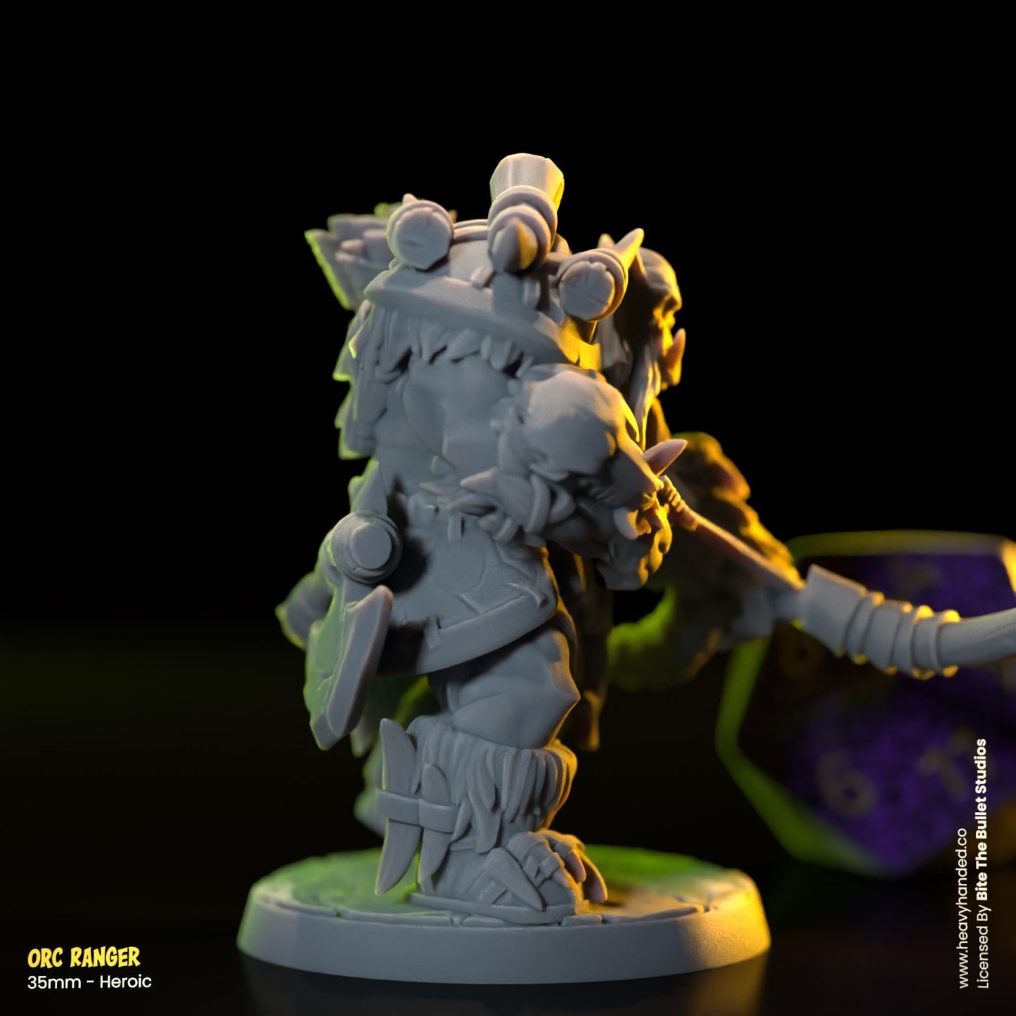 Orc Ranger and Bear Companion | Bite the Bullet | Orcs | Tabletop RPG and D&D Fantasy Miniature